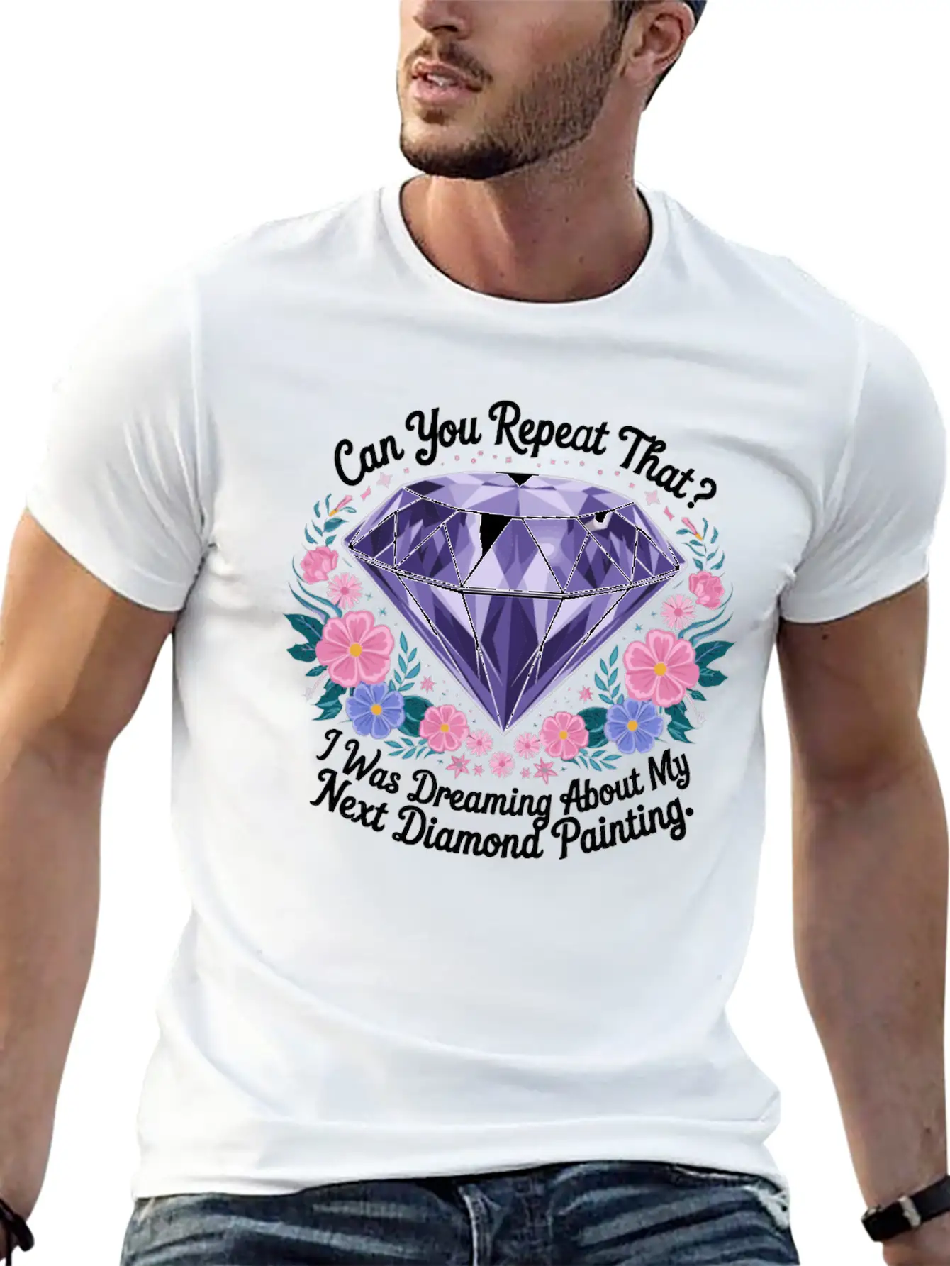 Painting Diamonds Diamond Painting Art Unisex Casual T-Shirt – Clean Design For Daily Comfort