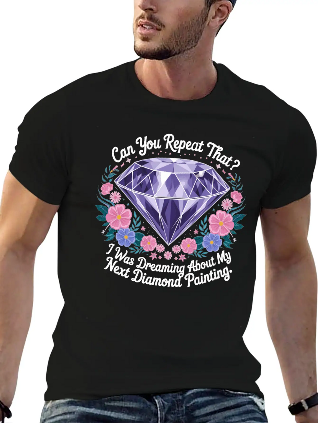 Painting Diamonds Diamond Painting Art Unisex Casual T-Shirt – Clean Design For Daily Comfort