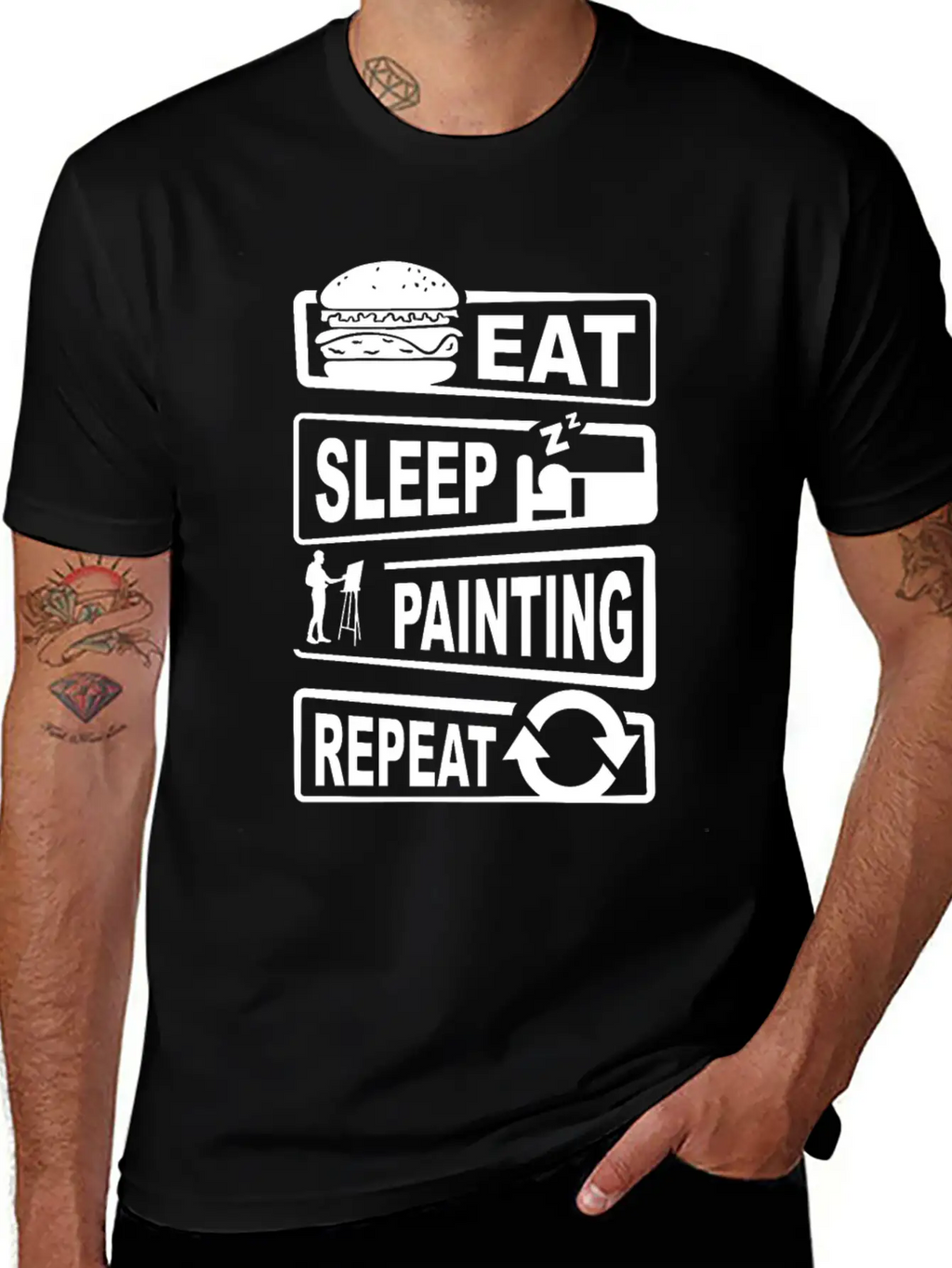Painting Shirt For Men Casual Graphic T-Shirt – Simple And Comfortable Daily Wear