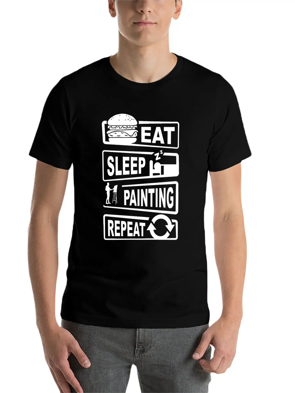 Painting Shirt For Men Casual Graphic T-Shirt – Simple And Comfortable Daily Wear