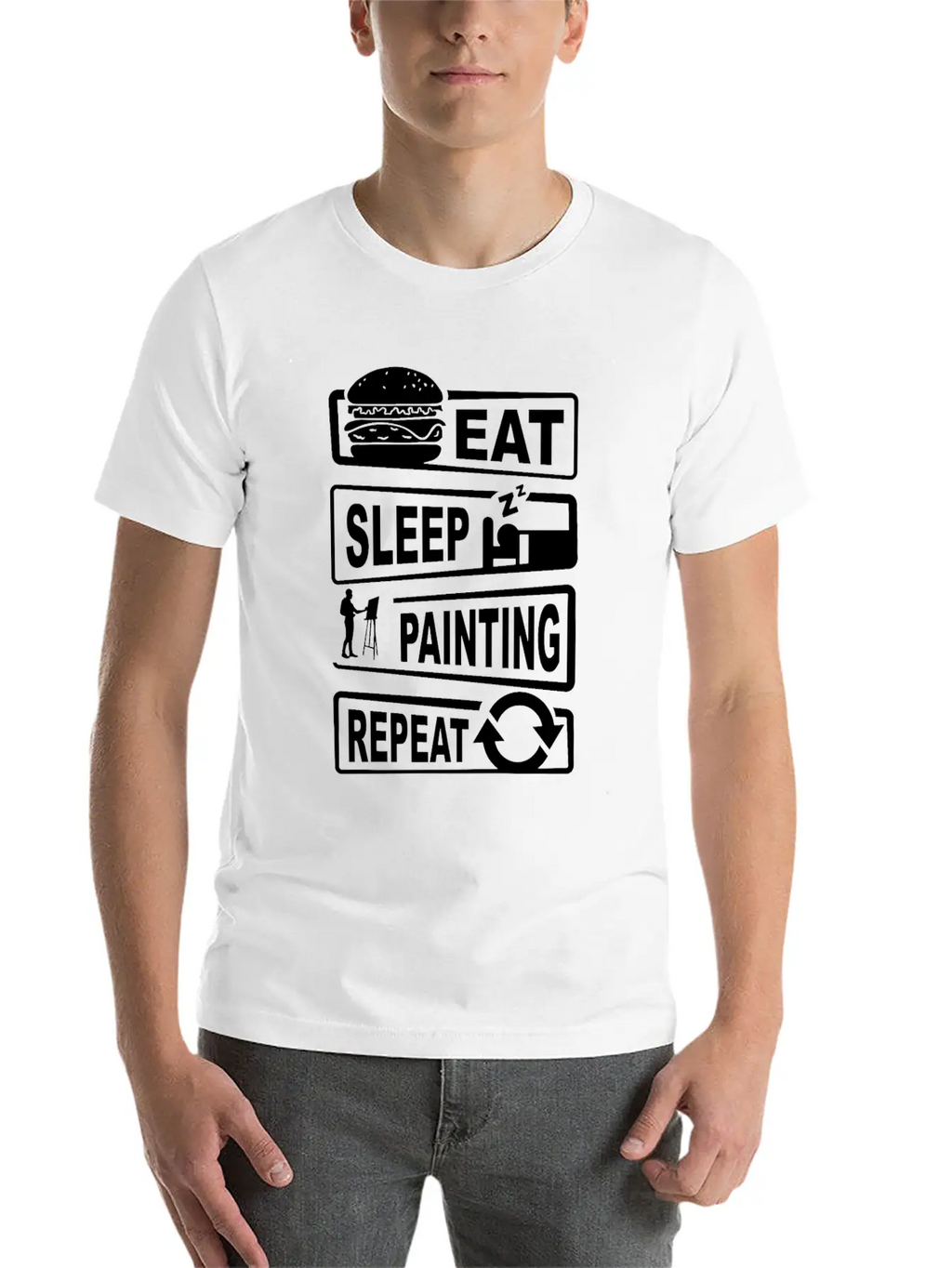 Painting Shirt For Men Casual Graphic T-Shirt – Simple And Comfortable Daily Wear