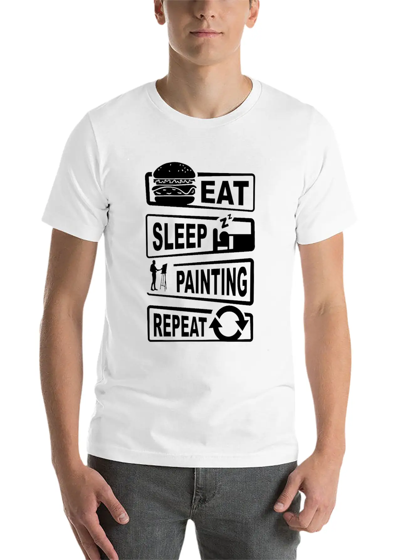 Painting Shirt For Men Casual Graphic T-Shirt – Simple And Comfortable Daily Wear