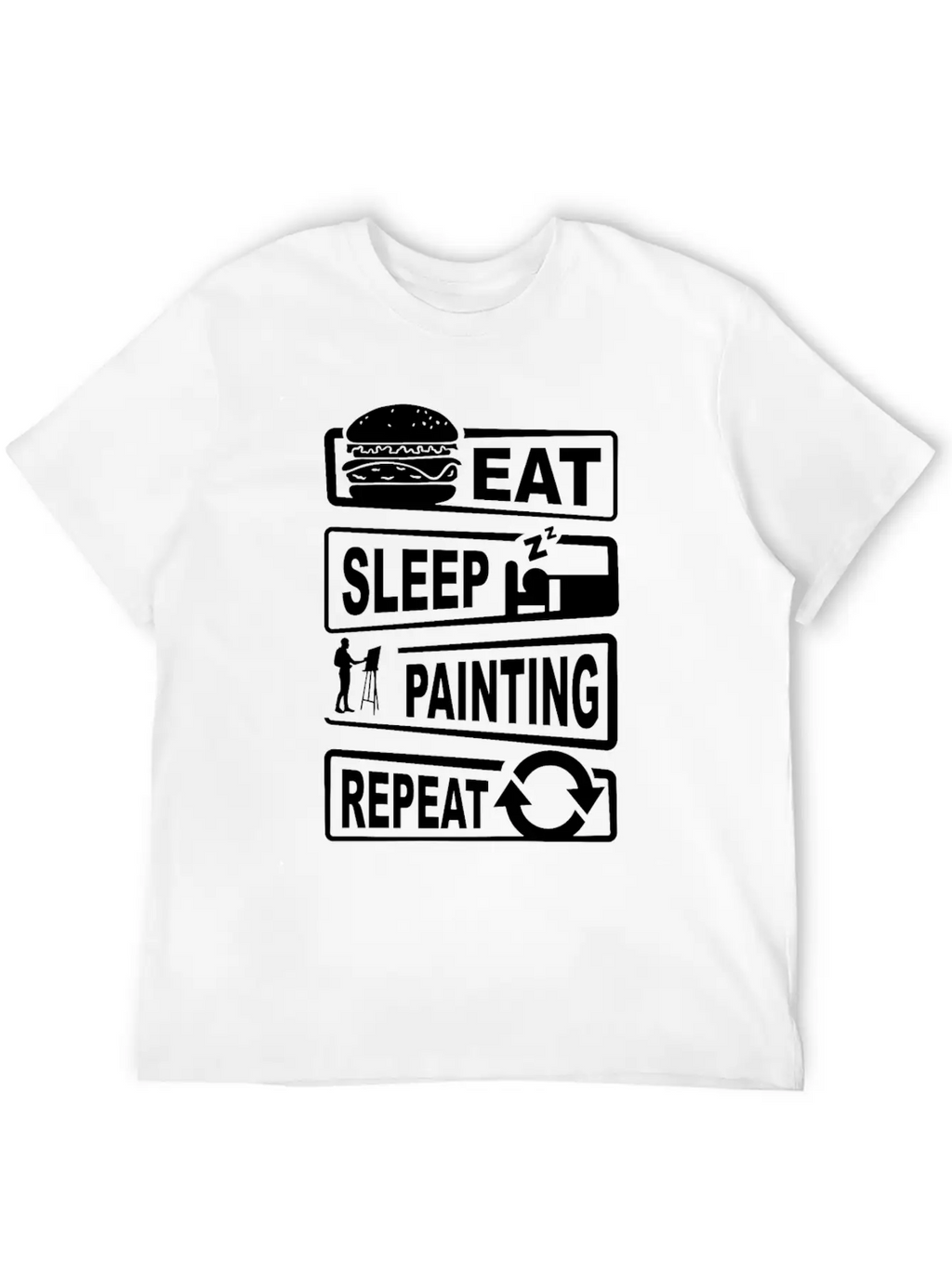 Painting Shirt For Men Casual Graphic T-Shirt – Simple And Comfortable Daily Wear