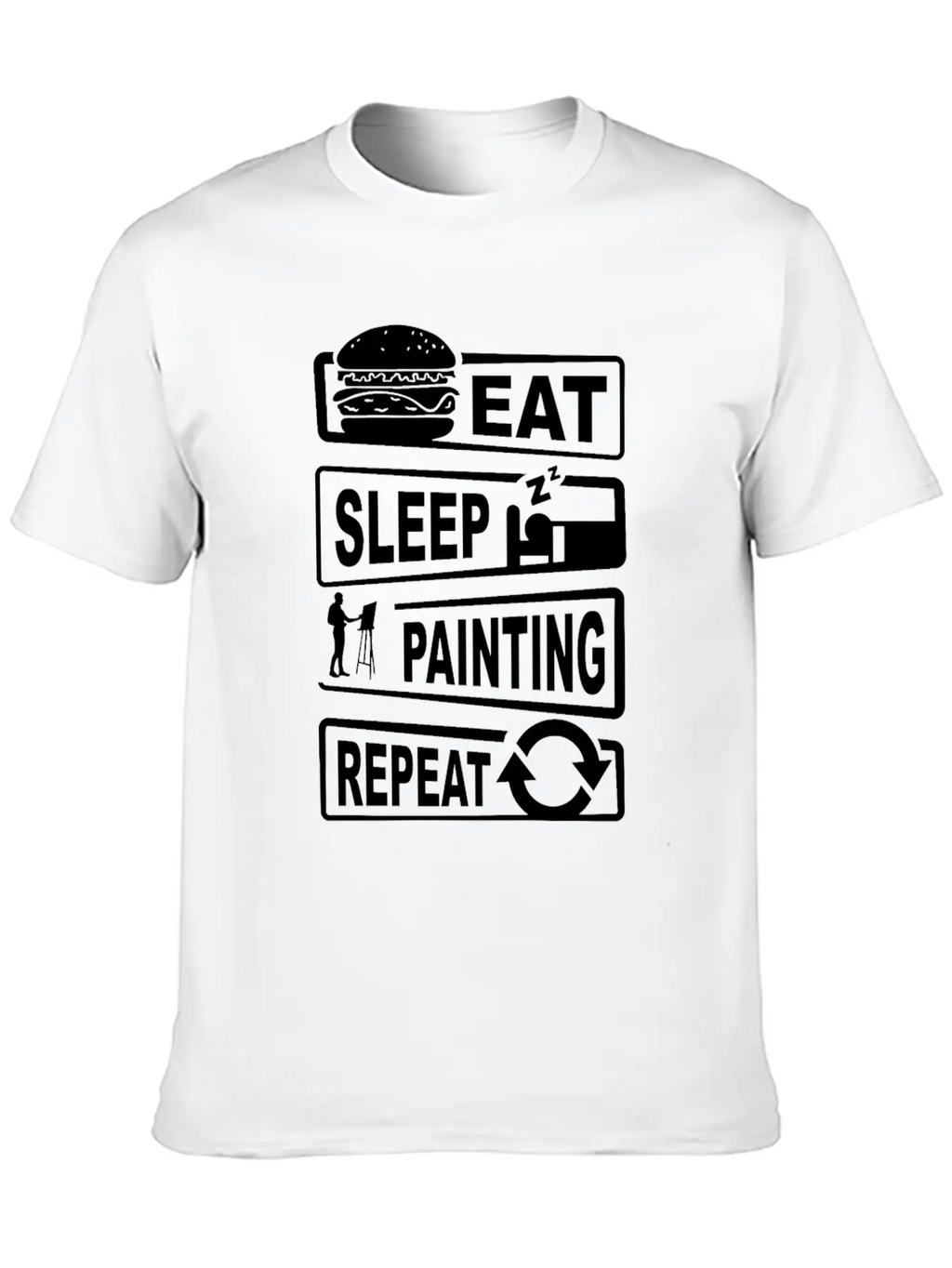 Painting Shirt For Men Casual Graphic T-Shirt – Simple And Comfortable Daily Wear