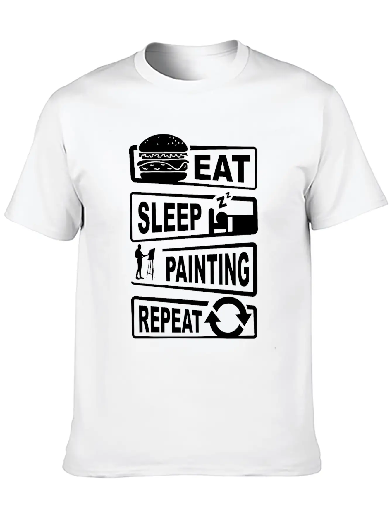 Painting Shirt For Men Casual Graphic T-Shirt – Simple And Comfortable Daily Wear