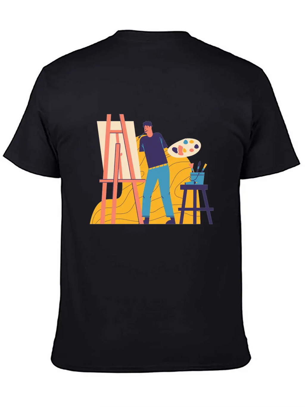 Painting Unisex Short Sleeve Soft Cotton T-Shirt – Casual Everyday Wear