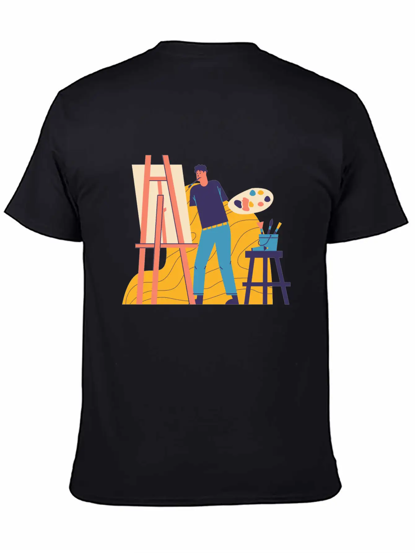 Painting Unisex Short Sleeve Soft Cotton T-Shirt – Casual Everyday Wear