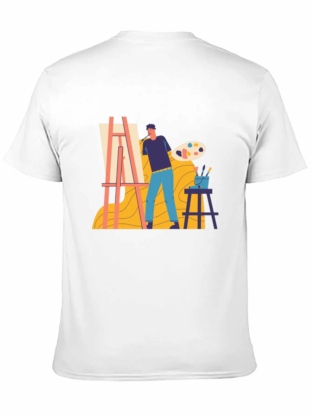 Painting Unisex Short Sleeve Soft Cotton T-Shirt – Casual Everyday Wear