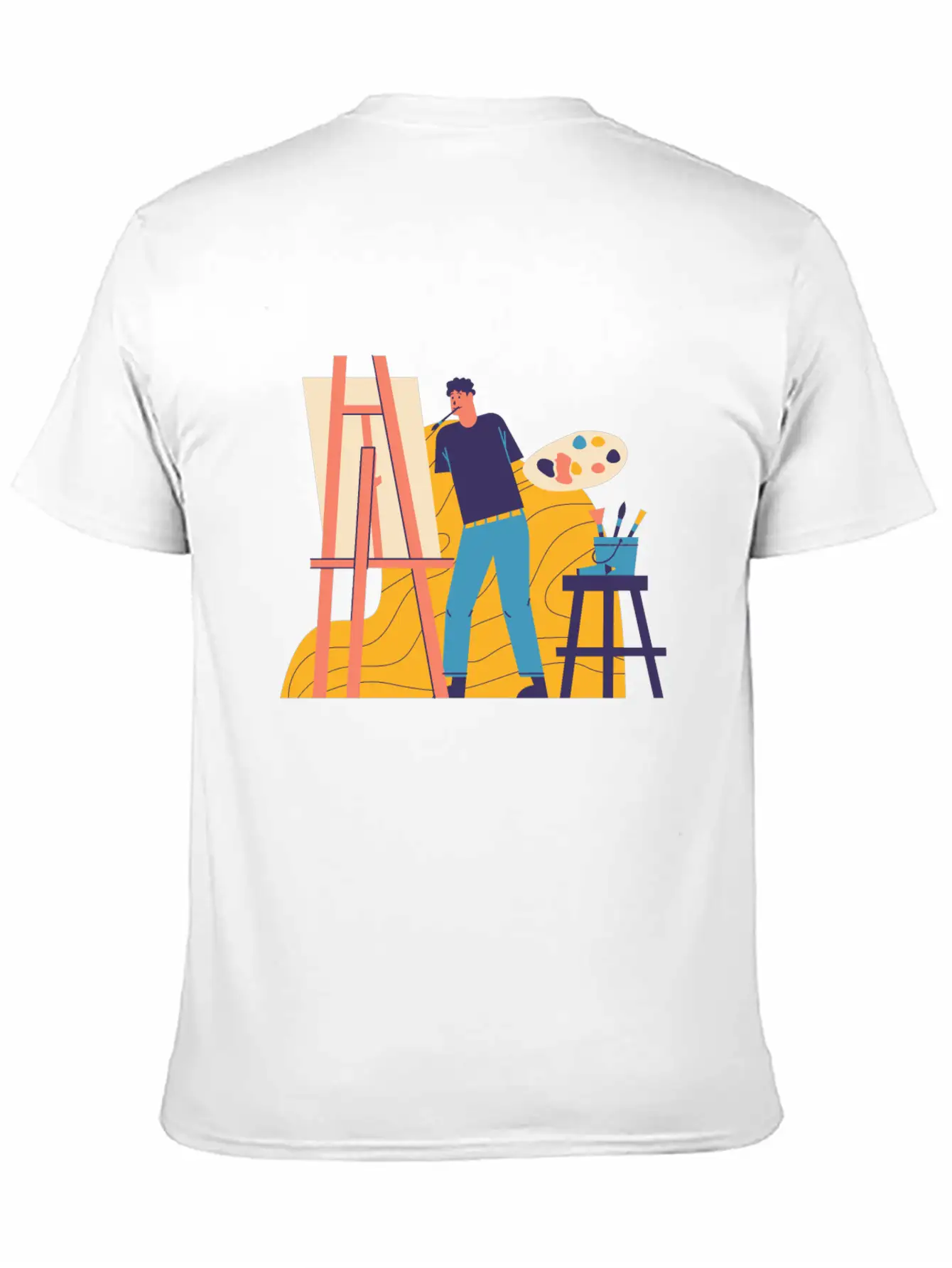 Painting Unisex Short Sleeve Soft Cotton T-Shirt – Casual Everyday Wear