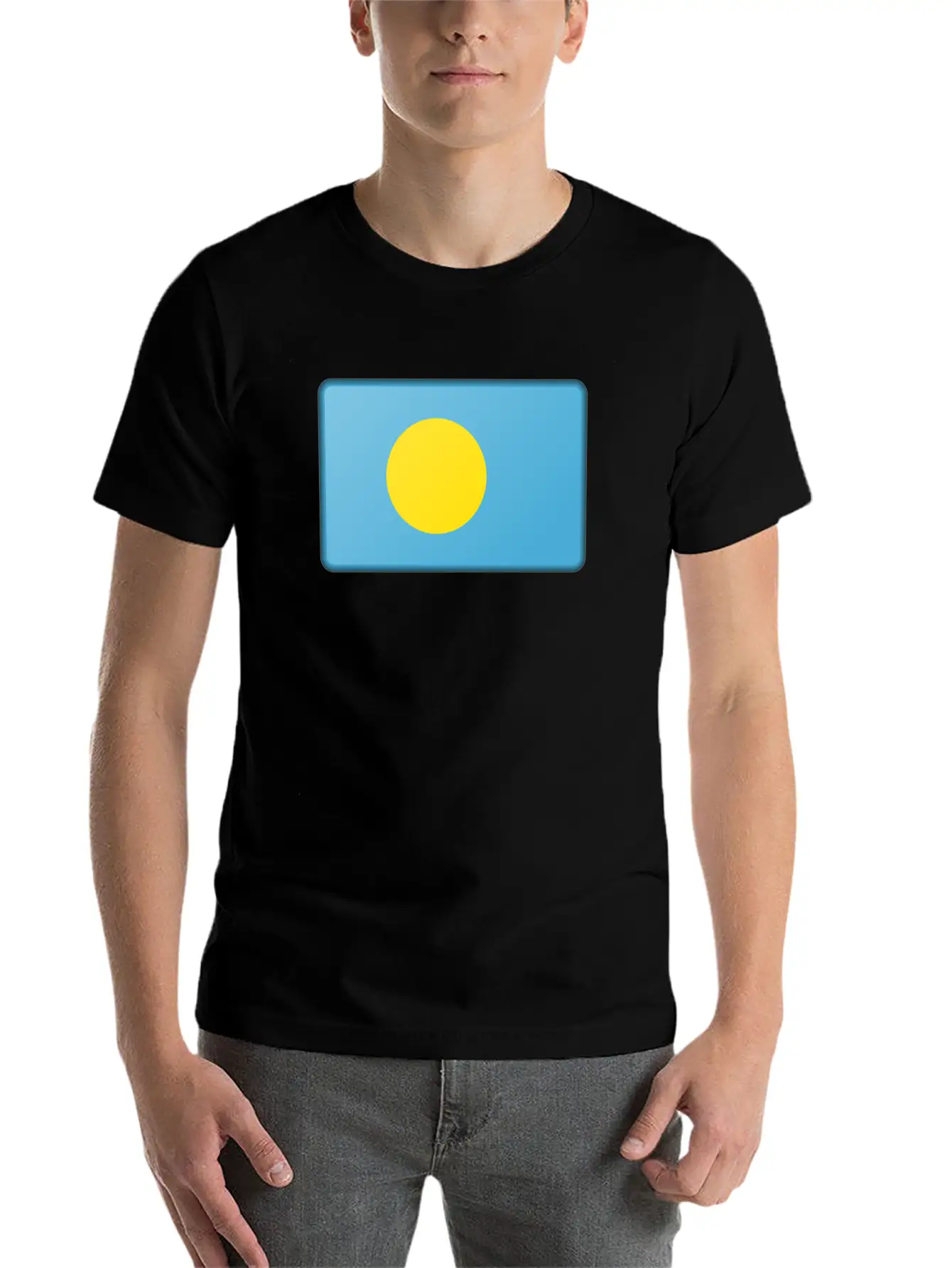 Palau Flag Unisex Casual T-Shirt – Clean Design For Daily Comfort