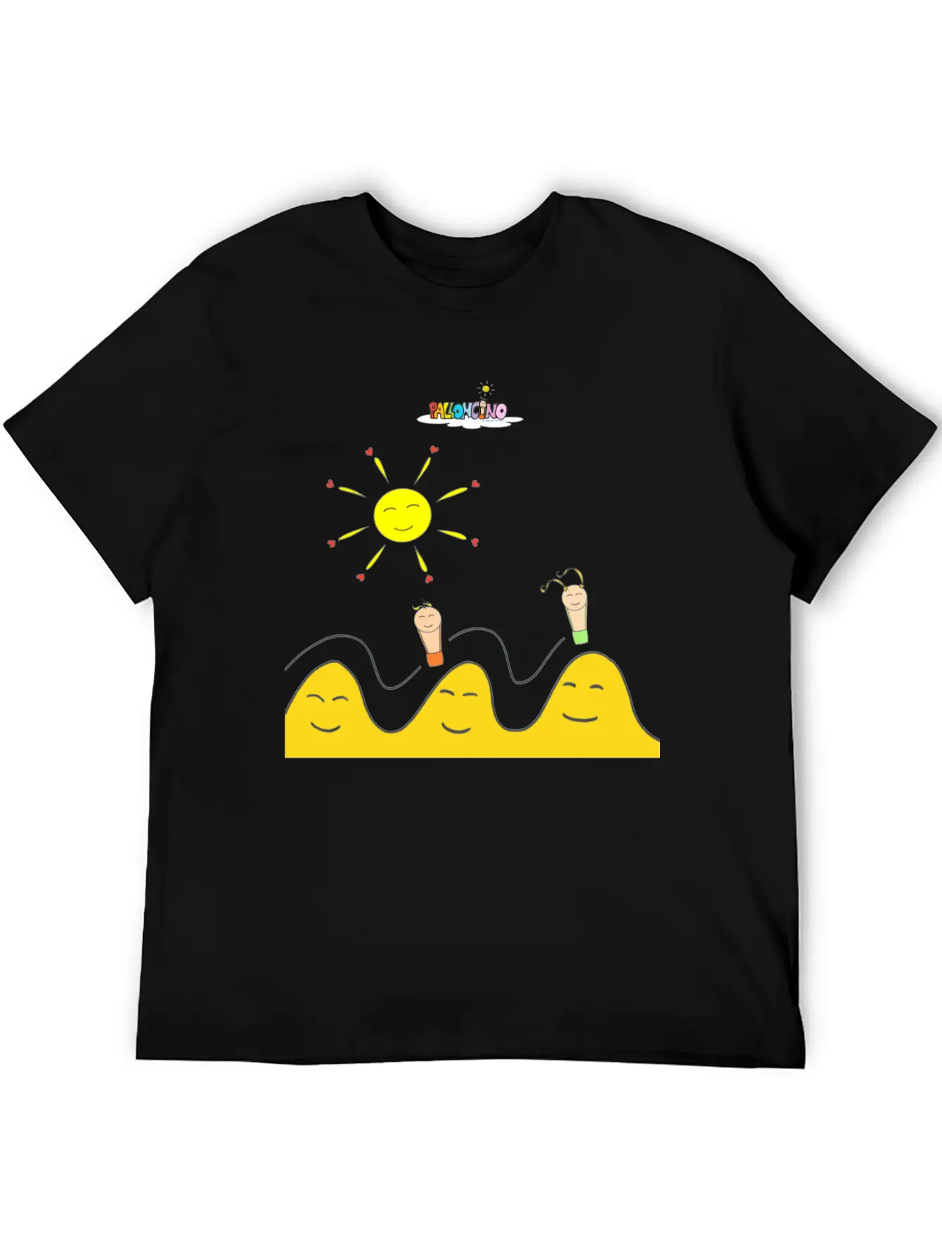 Palloncino & Palloncina Flying On The Hills Unisex Short Sleeve Soft Cotton T-Shirt – Casual Everyday Wear