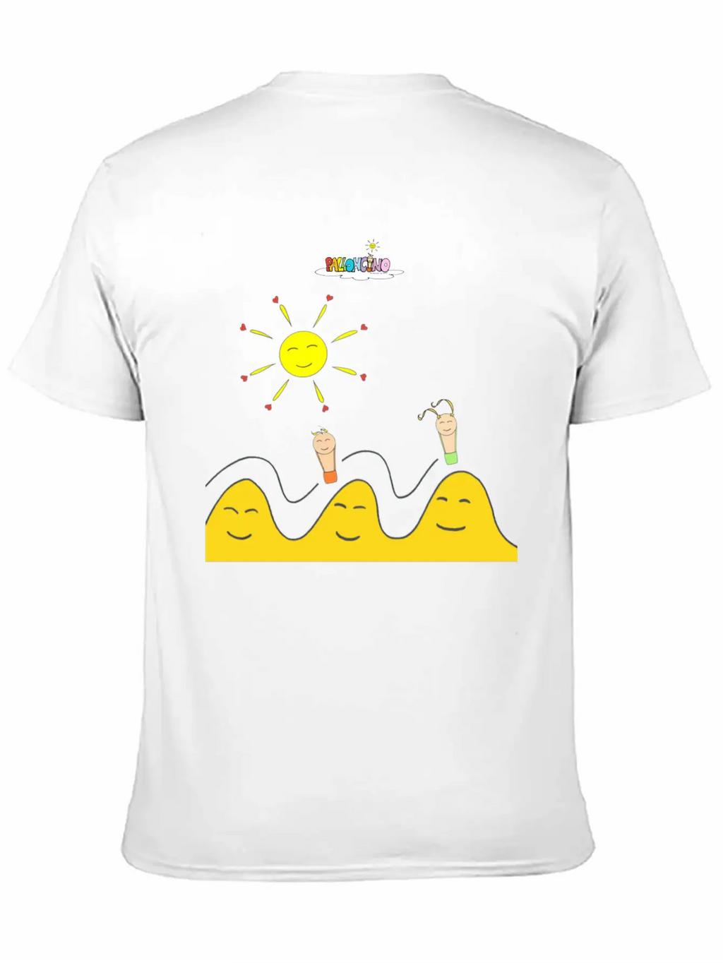 Palloncino & Palloncina Flying On The Hills Unisex Short Sleeve Soft Cotton T-Shirt – Casual Everyday Wear