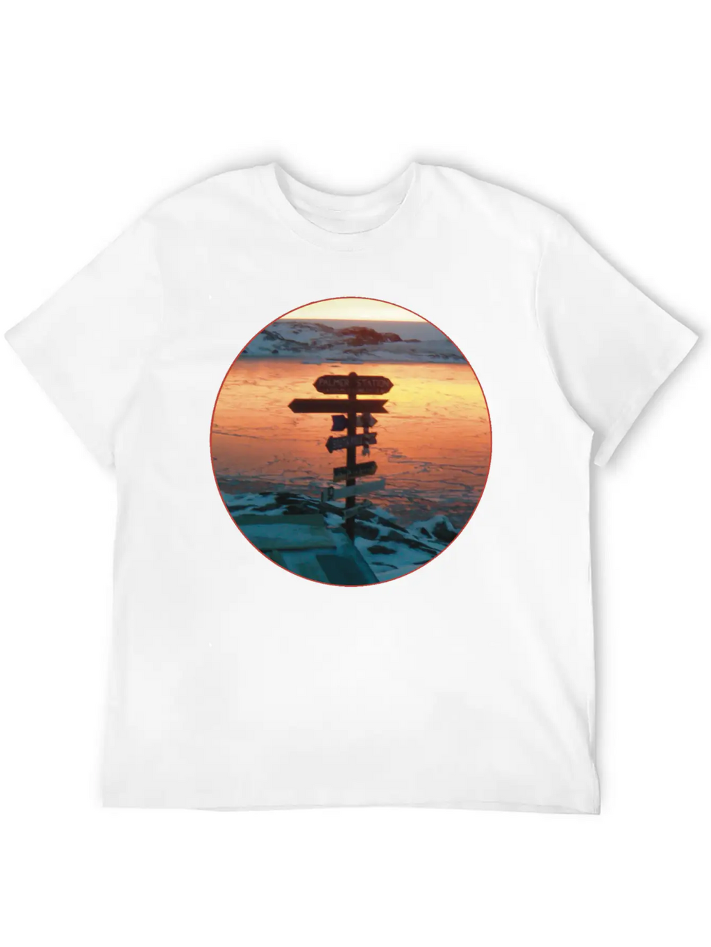 Palmer Station Mileage Sign Unisex Casual T-Shirt – Clean Design For Daily Comfort