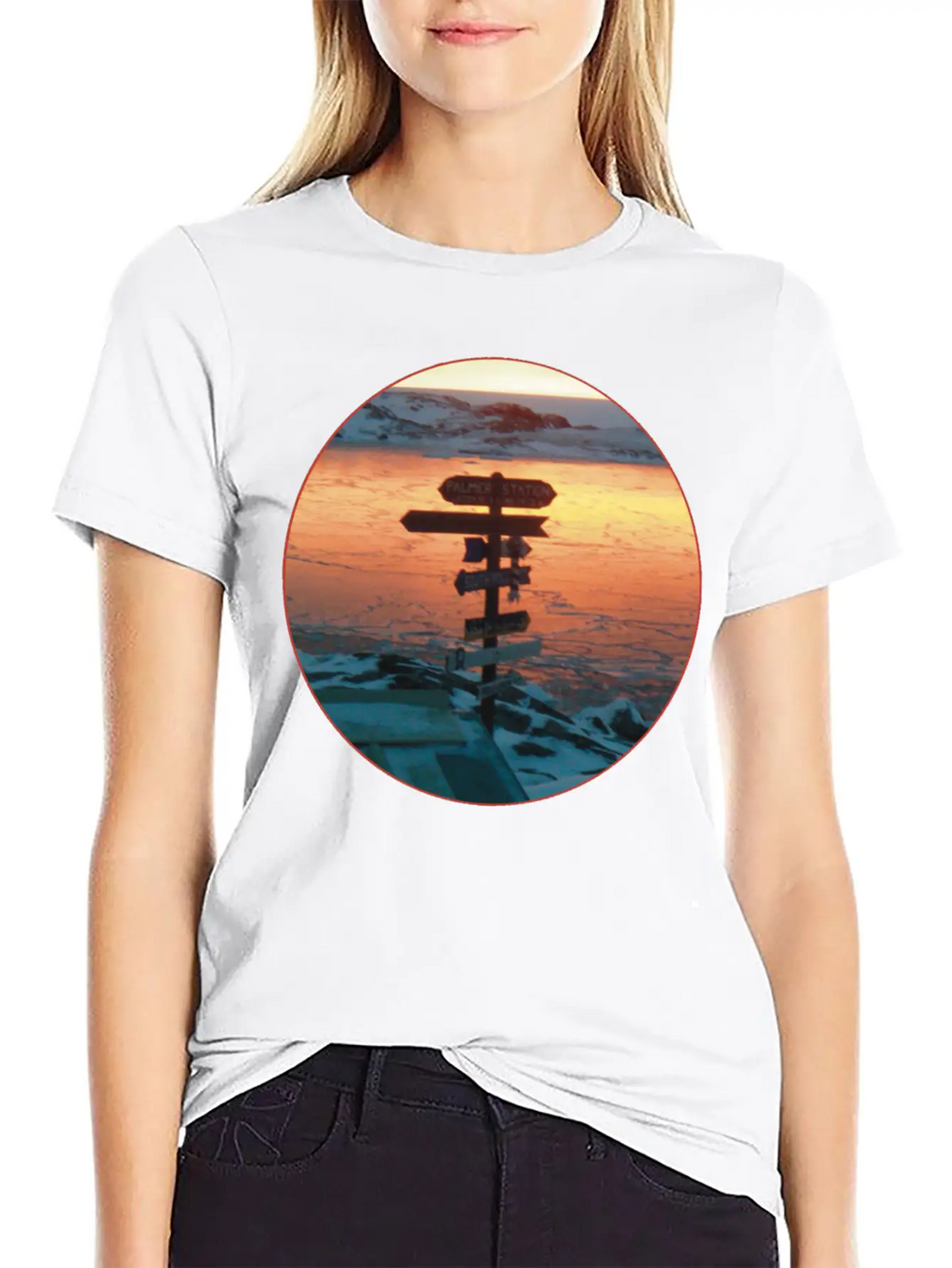 Palmer Station Mileage Sign Unisex Casual T-Shirt – Clean Design For Daily Comfort