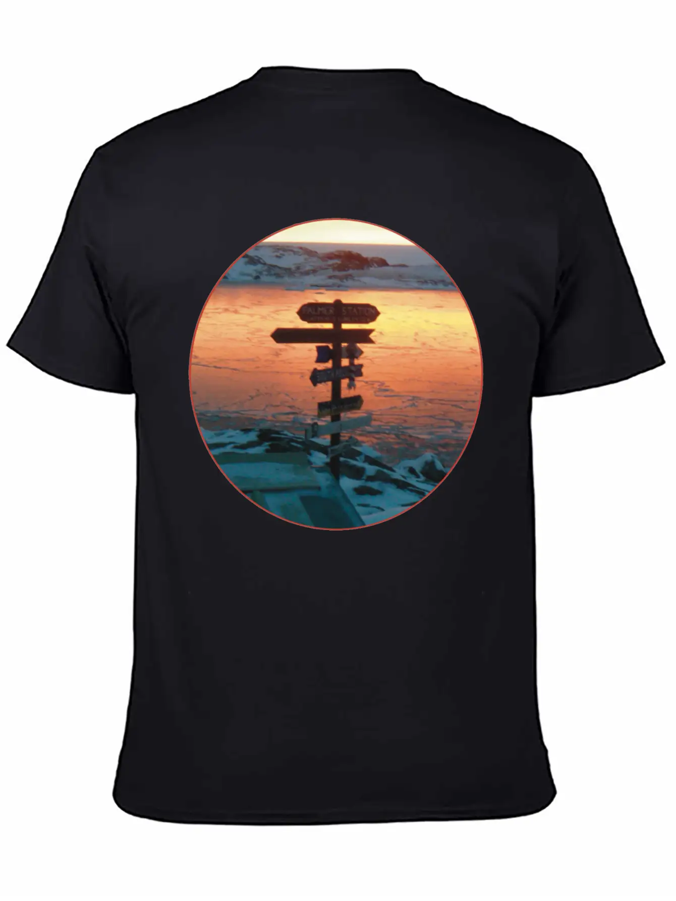 Palmer Station Mileage Sign Unisex Casual T-Shirt – Clean Design For Daily Comfort