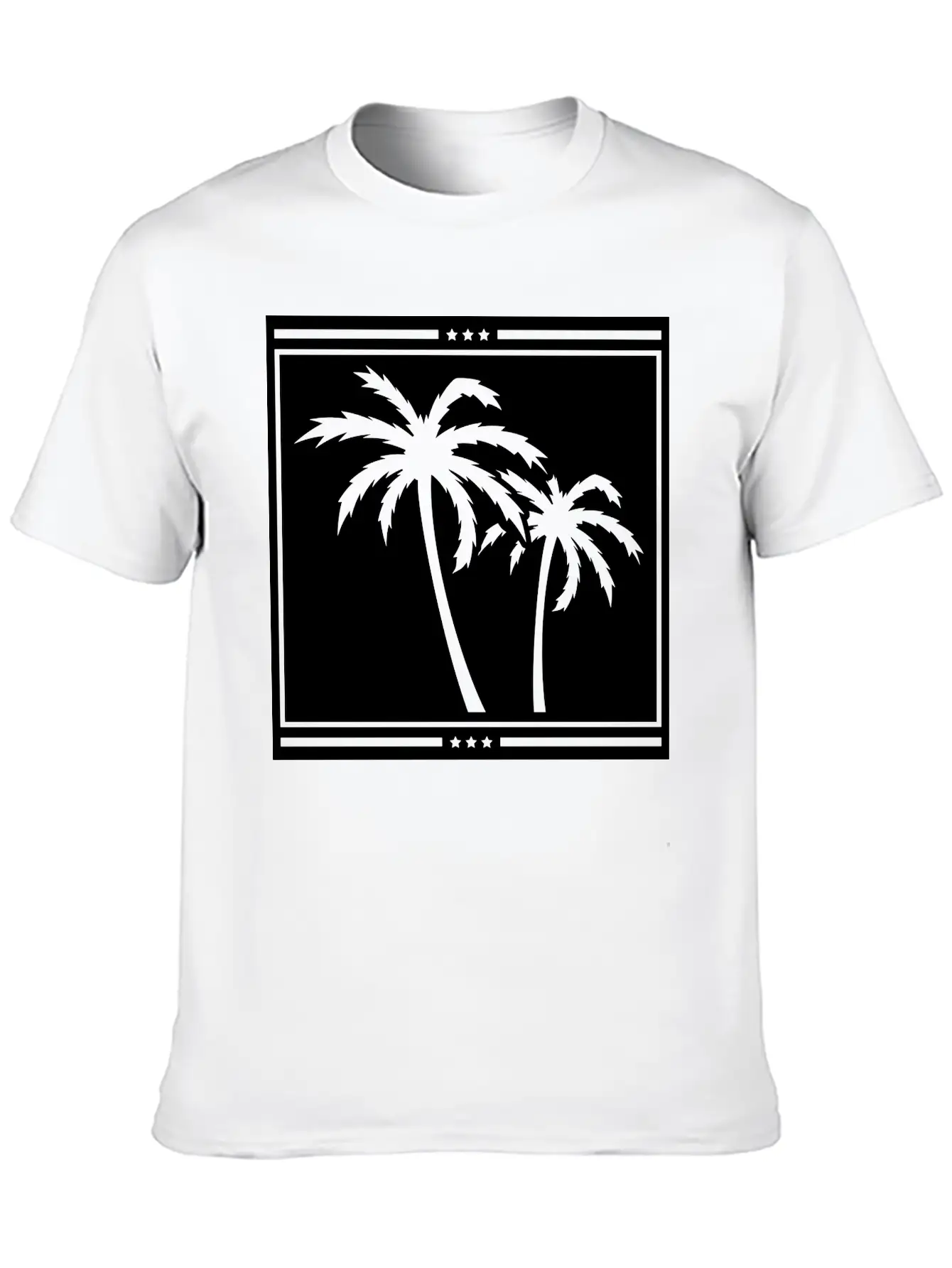 Palms_design_ka1 Unisex Casual T-Shirt – Clean Design For Daily Comfort