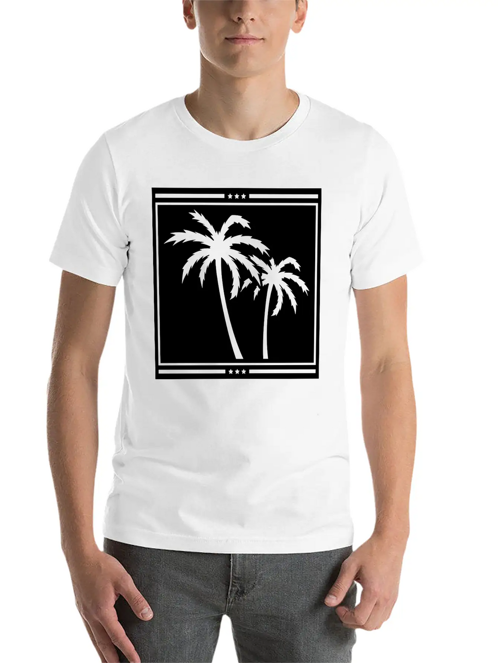 Palms_design_ka1 Unisex Casual T-Shirt – Clean Design For Daily Comfort