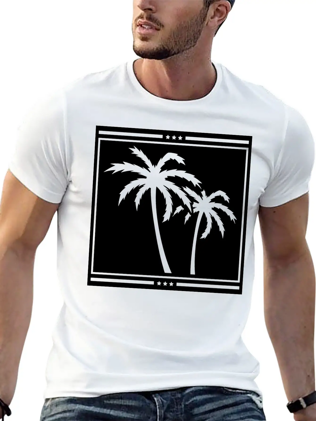 Palms_design_ka1 Unisex Casual T-Shirt – Clean Design For Daily Comfort