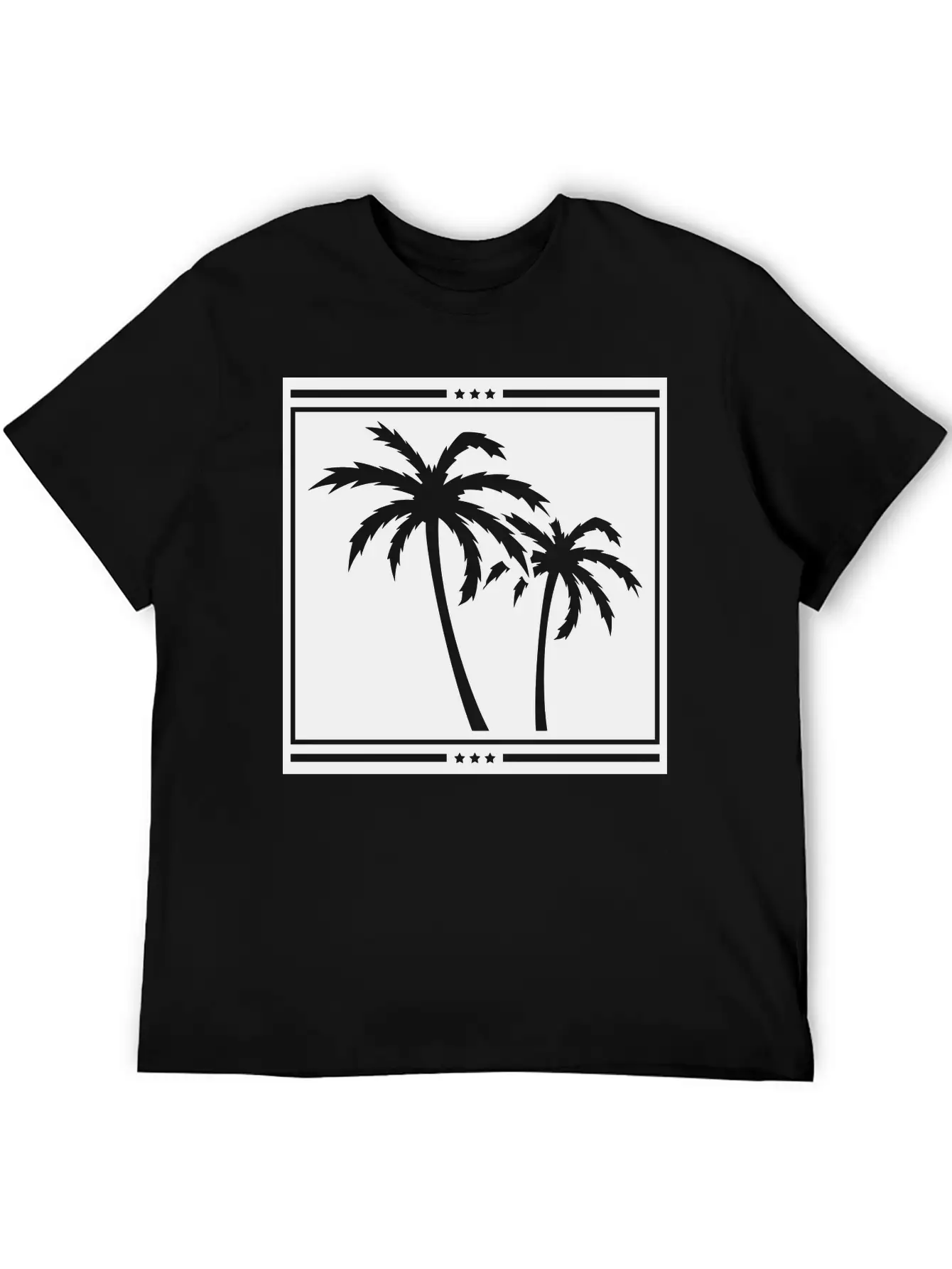 Palms_design_ka1 Unisex Casual T-Shirt – Clean Design For Daily Comfort