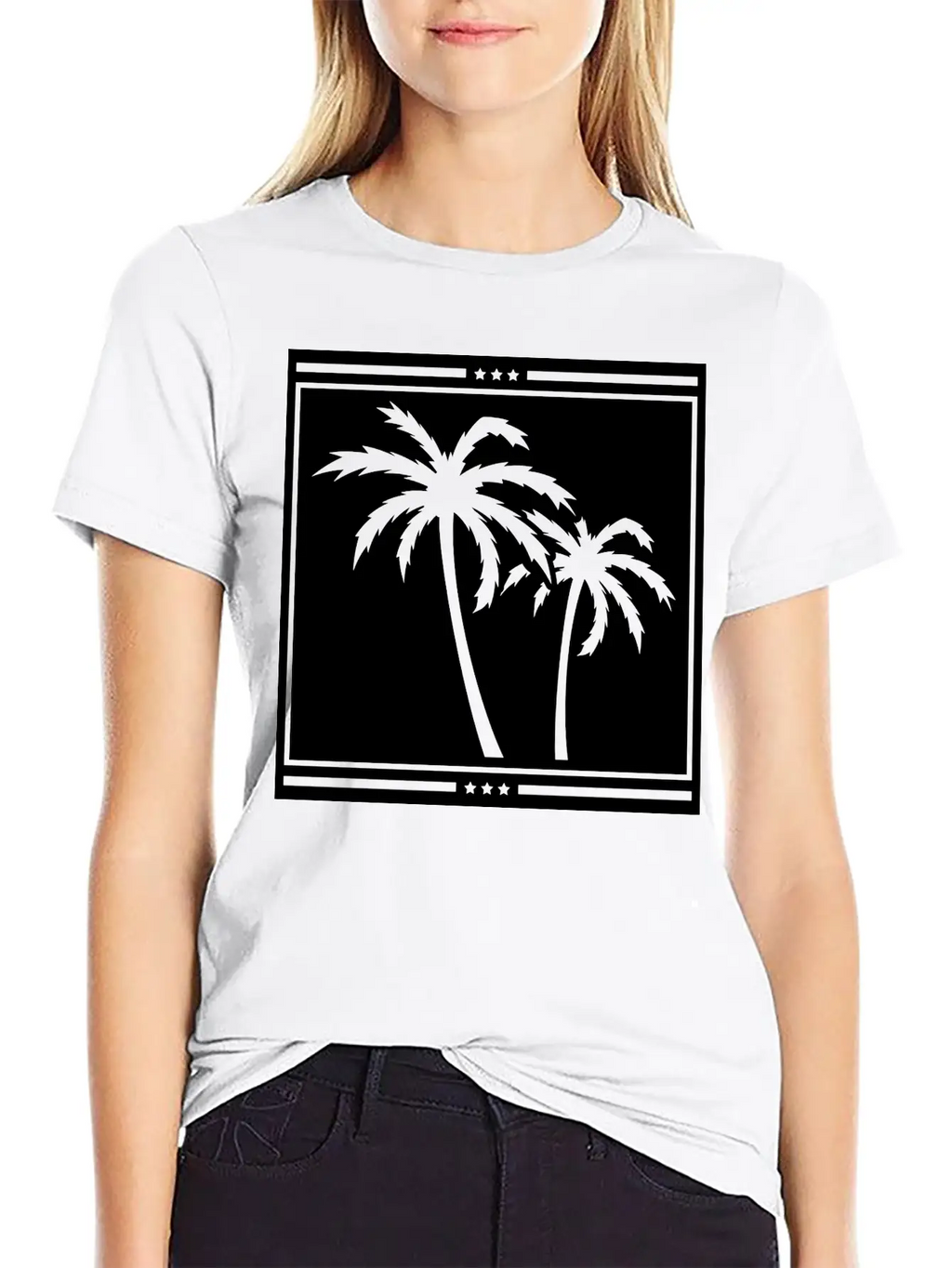 Palms_design_ka1 Unisex Casual T-Shirt – Clean Design For Daily Comfort