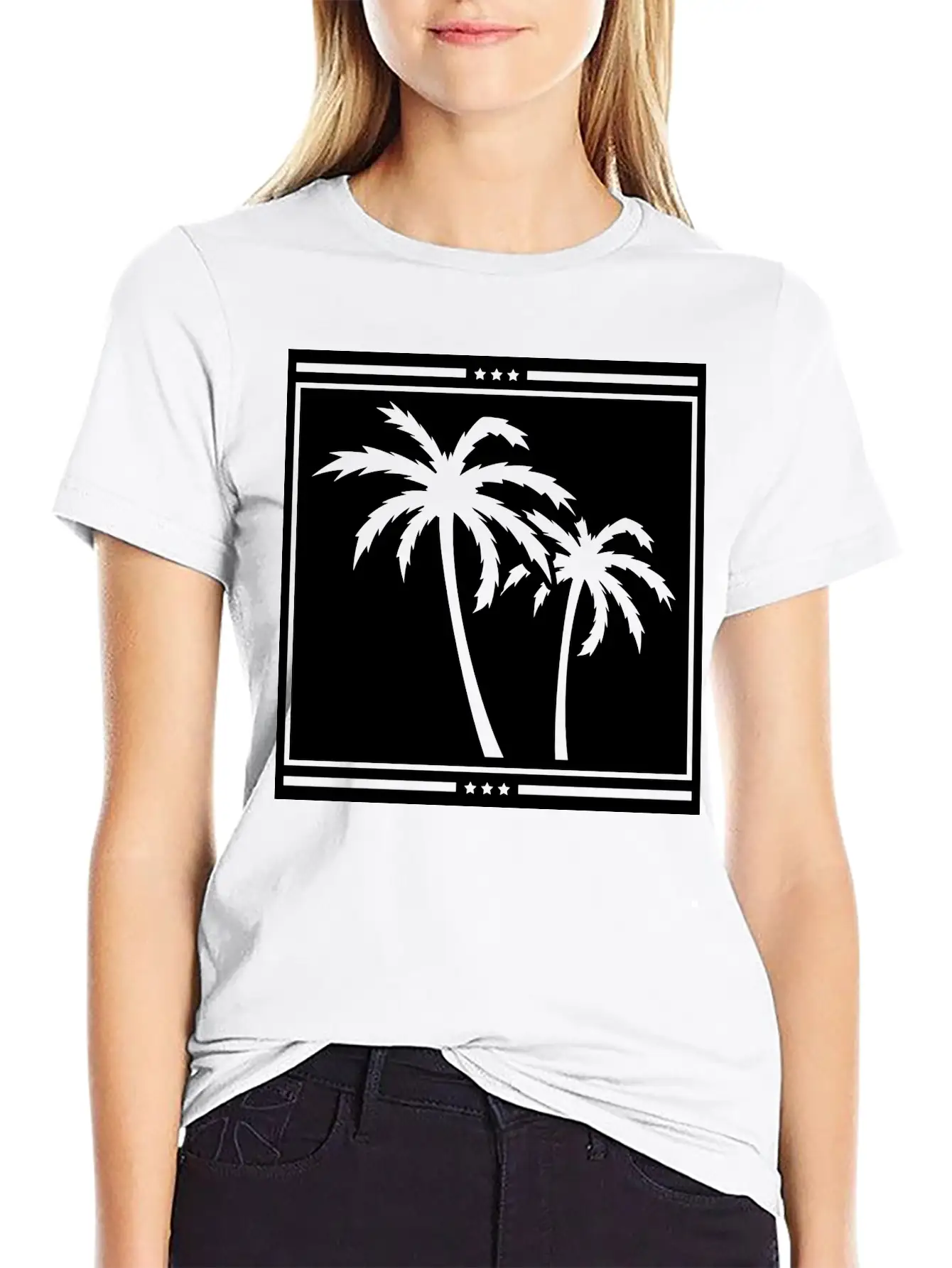 Palms_design_ka1 Unisex Casual T-Shirt – Clean Design For Daily Comfort