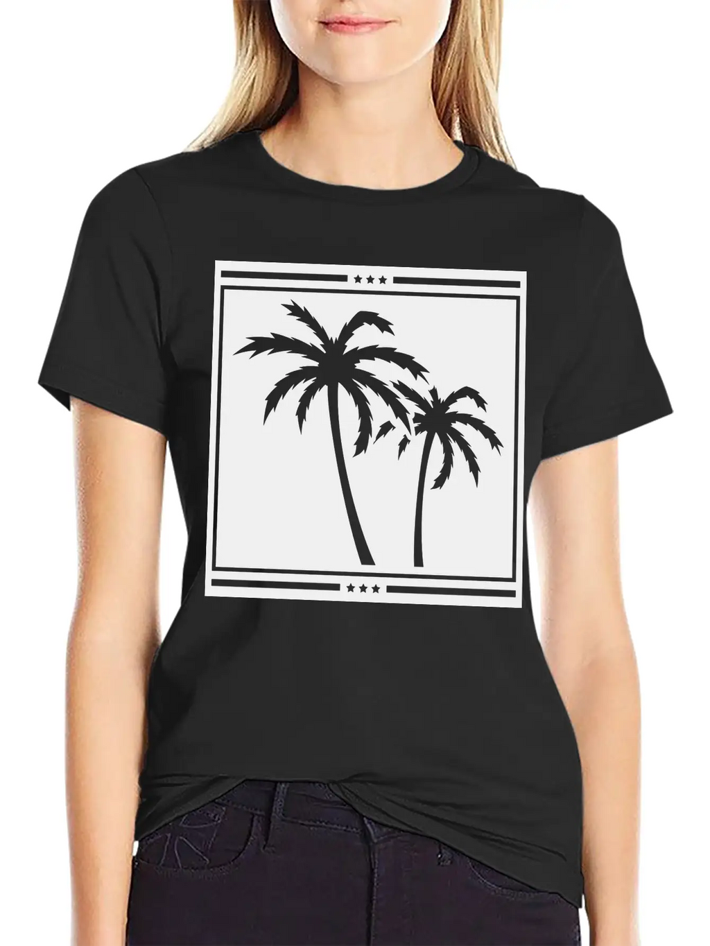 Palms_design_ka1 Unisex Casual T-Shirt – Clean Design For Daily Comfort