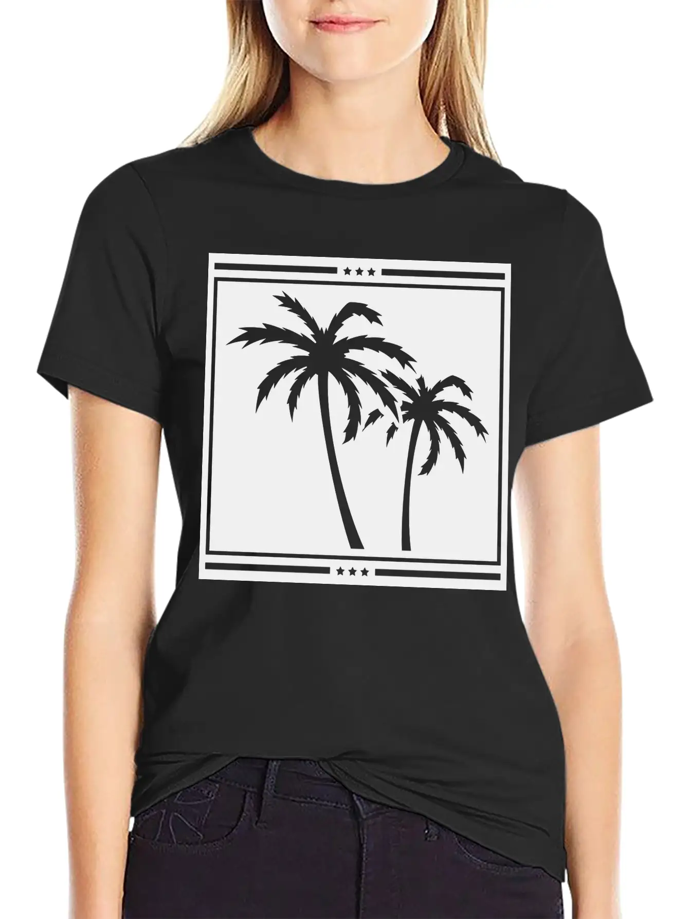 Palms_design_ka1 Unisex Casual T-Shirt – Clean Design For Daily Comfort