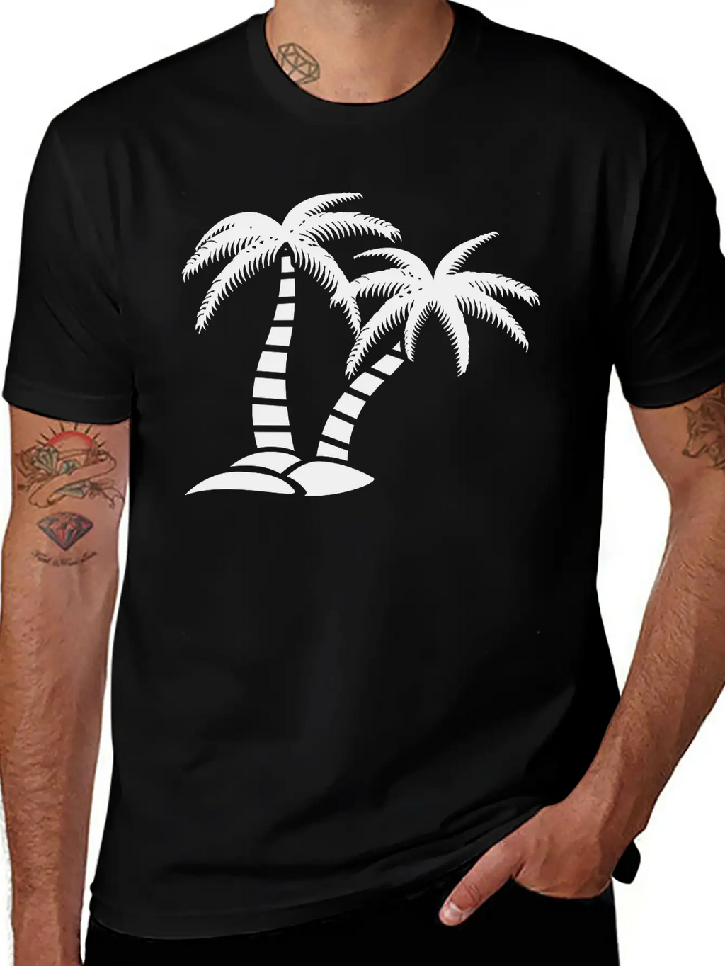 Palmtree Island Unisex Casual T-Shirt – Clean Design For Daily Comfort
