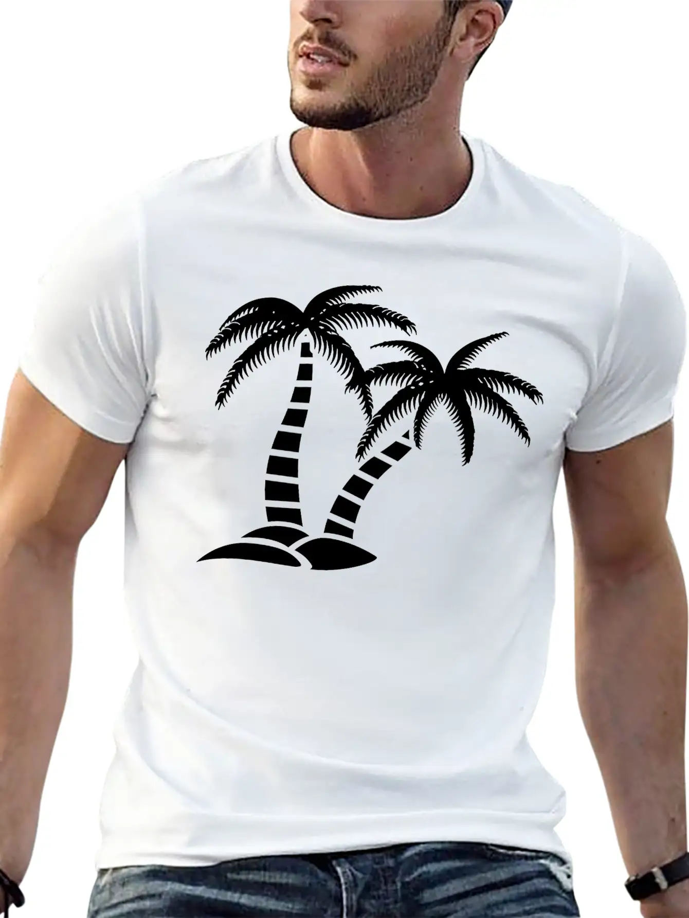 Palmtree Island Unisex Casual T-Shirt – Clean Design For Daily Comfort