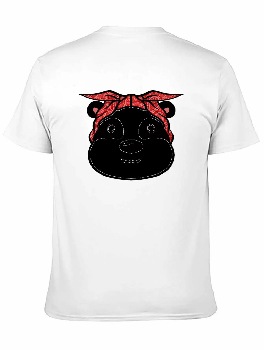 Panda Bandana T-Shirt Funny Cute Panda Bear Animal Breathable Soft Cotton T-Shirt – Timeless Casual Look