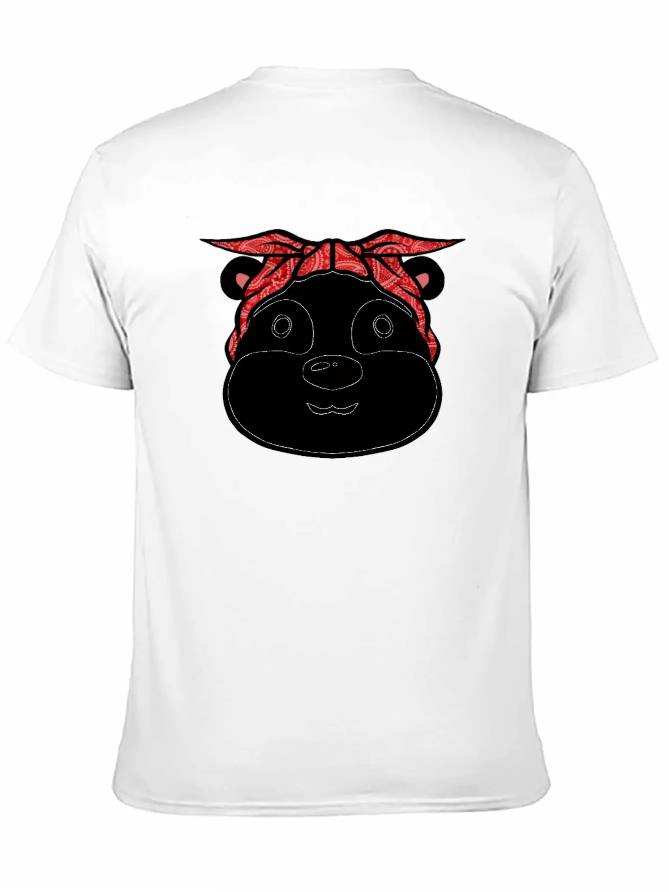 Panda Bandana T-Shirt Funny Cute Panda Bear Animal Breathable Soft Cotton T-Shirt – Timeless Casual Look