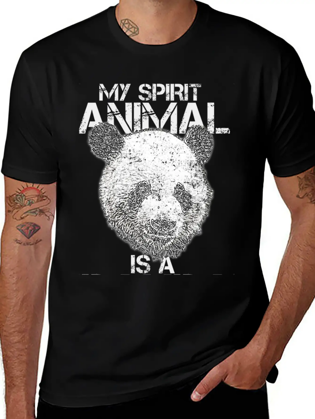 Panda Spirit Animal Breathable Soft Cotton T-Shirt – Timeless Casual Look