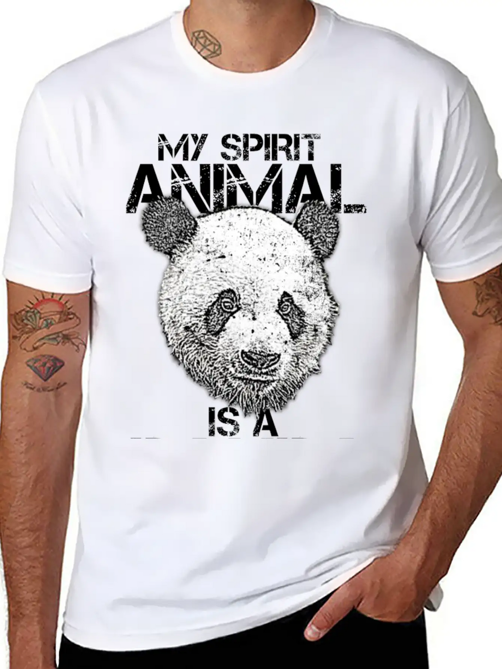 Panda Spirit Animal Breathable Soft Cotton T-Shirt – Timeless Casual Look