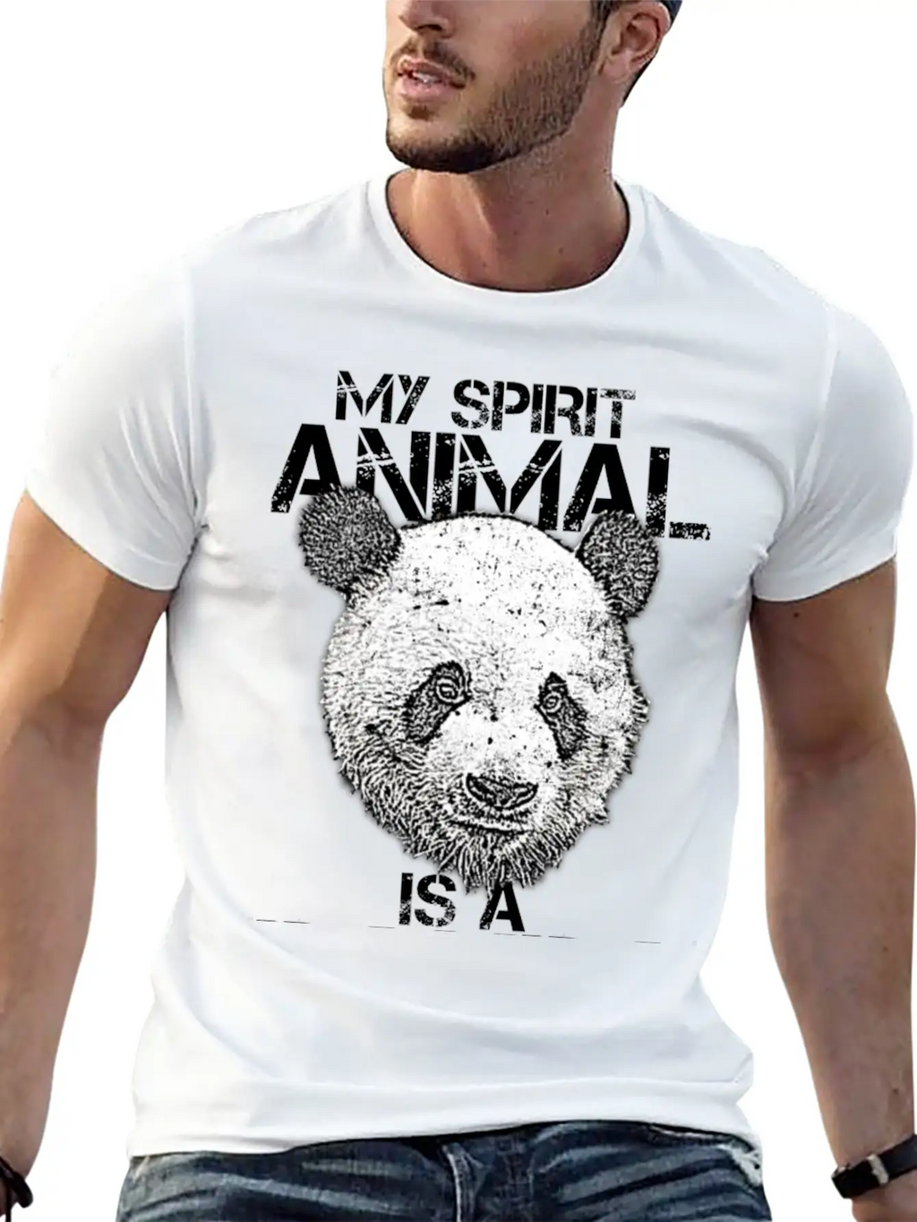 Panda Spirit Animal Breathable Soft Cotton T-Shirt – Timeless Casual Look
