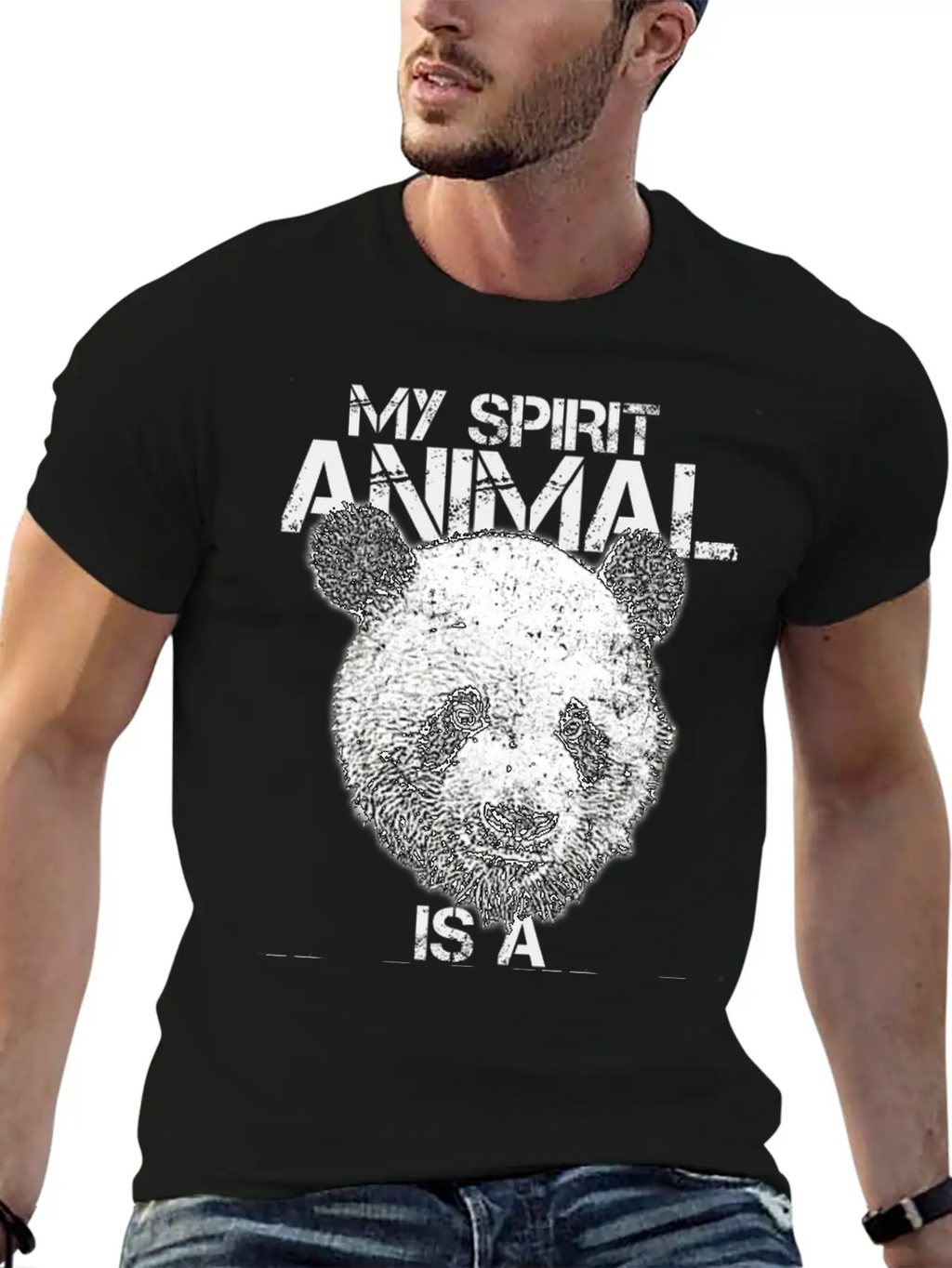 Panda Spirit Animal Breathable Soft Cotton T-Shirt – Timeless Casual Look