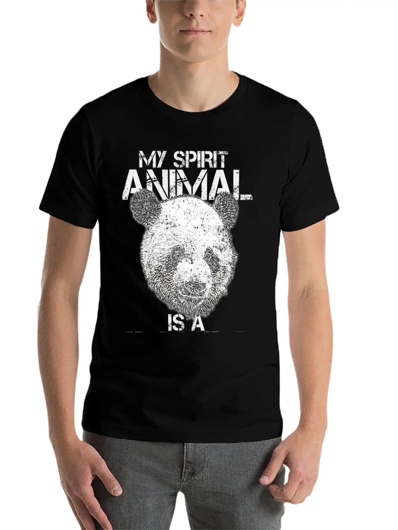Panda Spirit Animal Breathable Soft Cotton T-Shirt – Timeless Casual Look