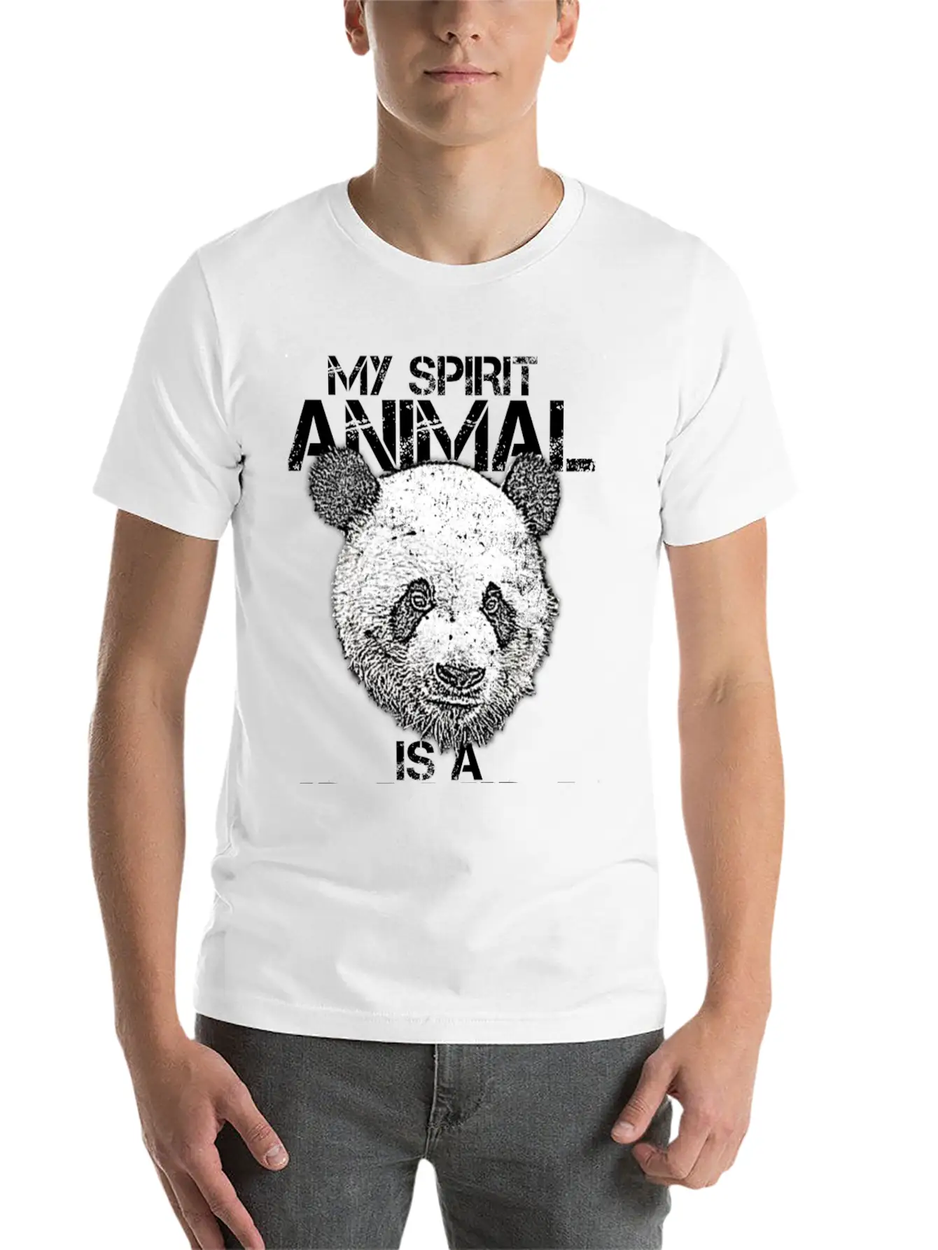 Panda Spirit Animal Breathable Soft Cotton T-Shirt – Timeless Casual Look