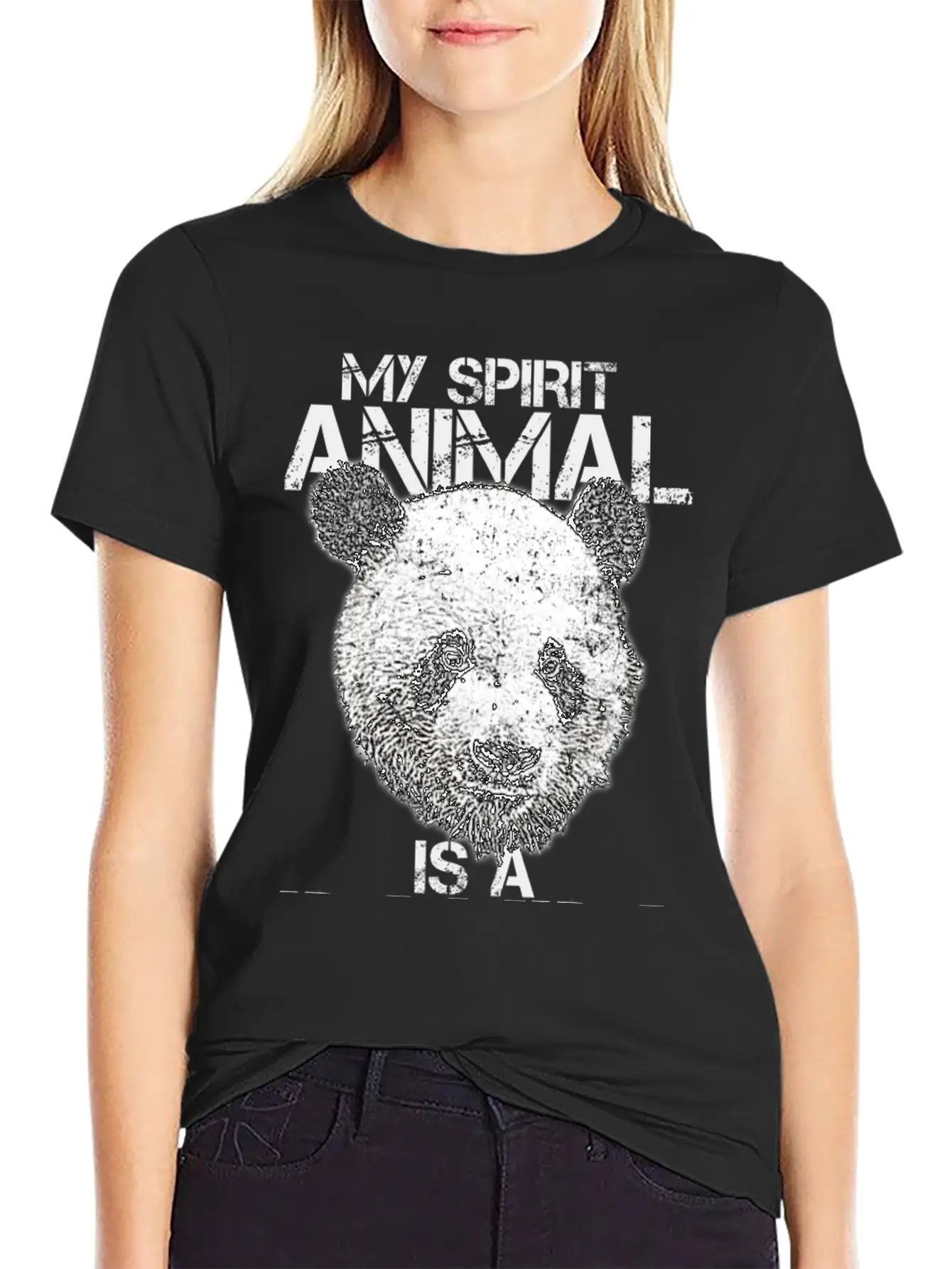 Panda Spirit Animal Breathable Soft Cotton T-Shirt – Timeless Casual Look