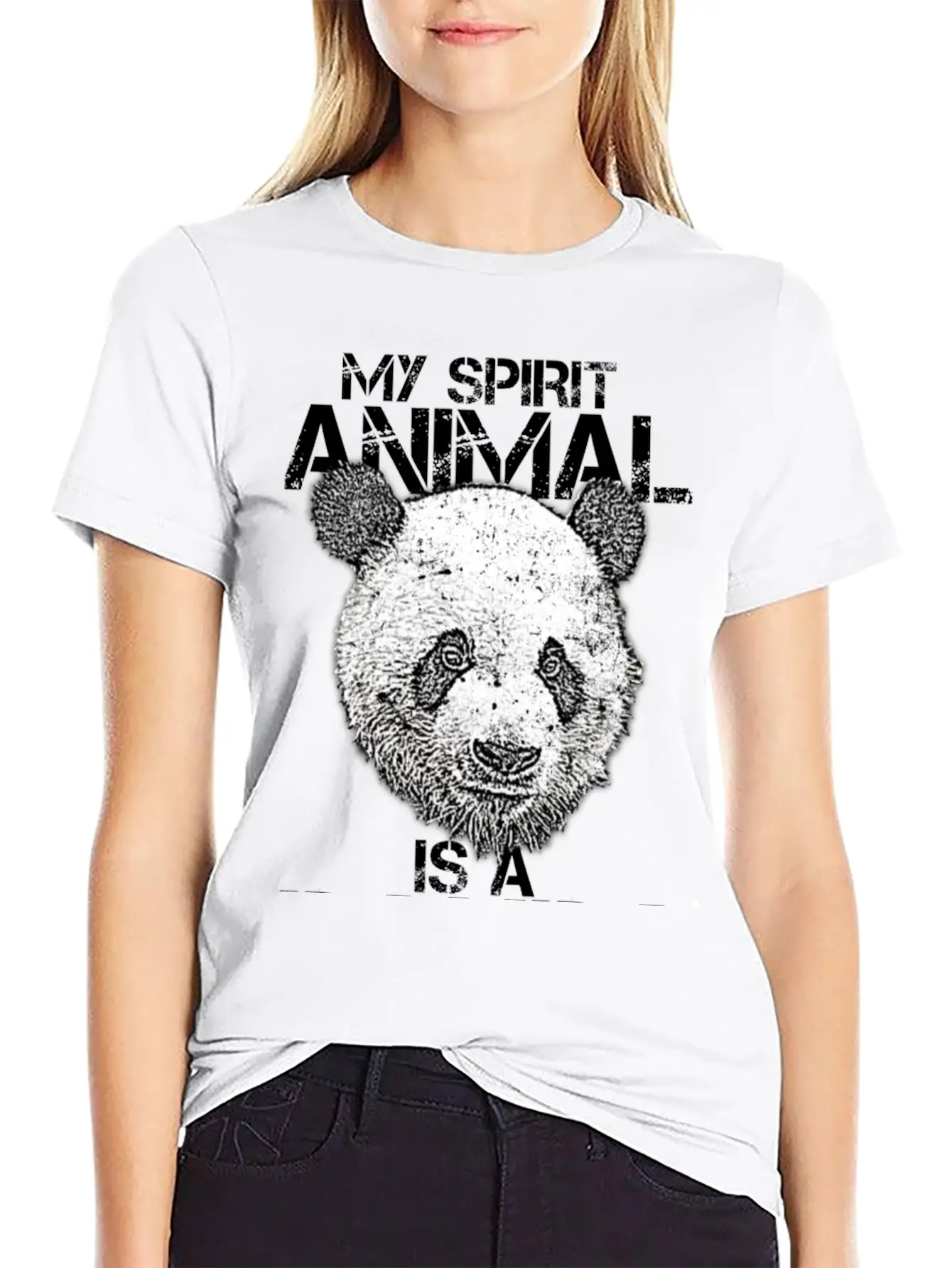 Panda Spirit Animal Breathable Soft Cotton T-Shirt – Timeless Casual Look
