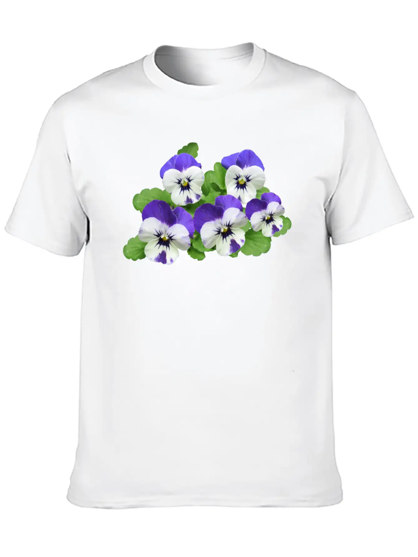Pansy Stiefmuetterchen Blumen Flowers Garden Garte Stylish Everyday T-Shirt – Unisex Basic Cotton Tee
