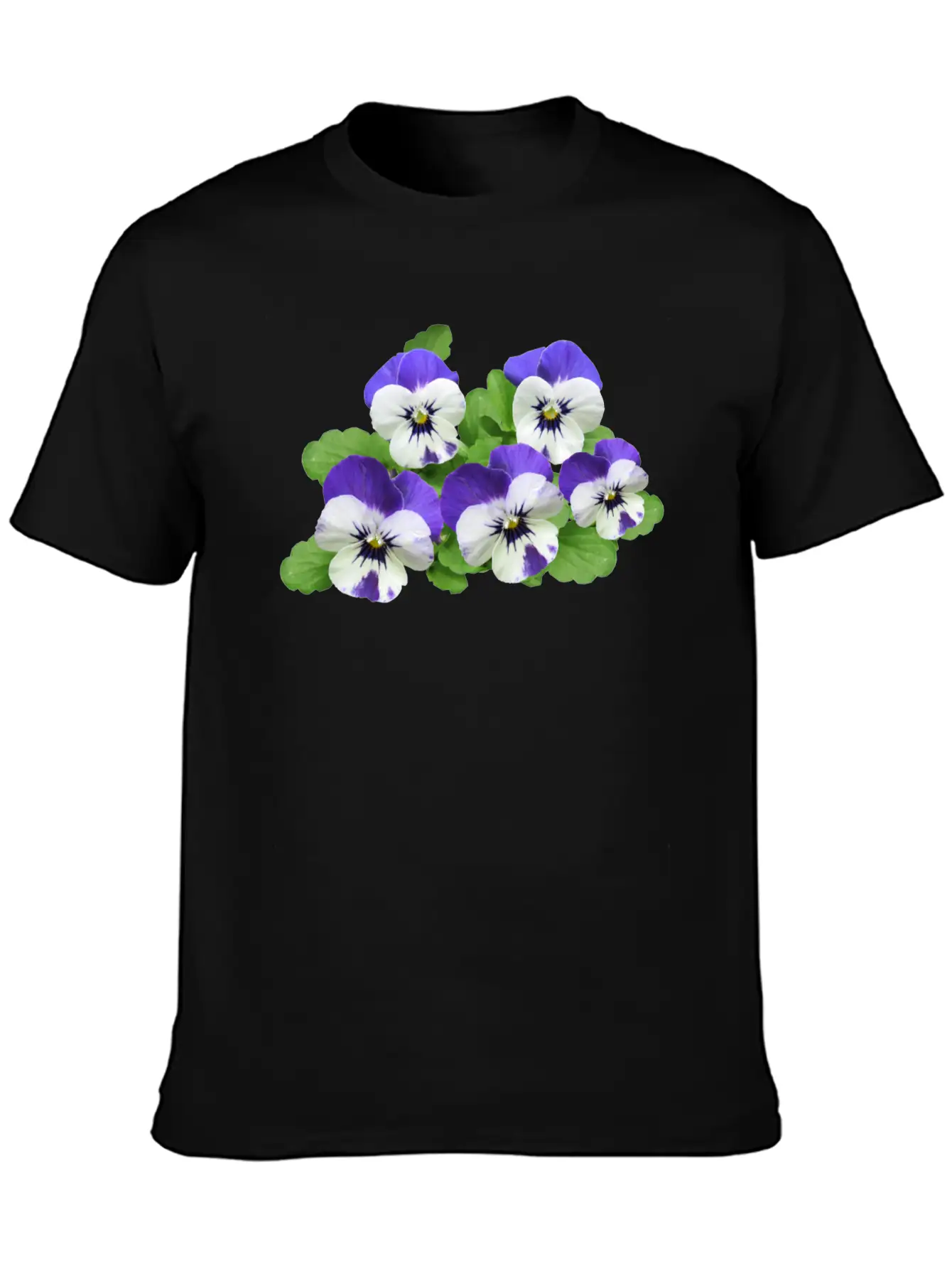 Pansy Stiefmuetterchen Blumen Flowers Garden Garte Stylish Everyday T-Shirt – Unisex Basic Cotton Tee