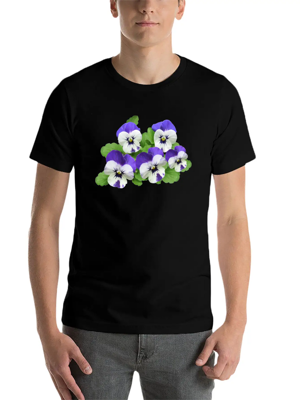 Pansy Stiefmuetterchen Blumen Flowers Garden Garte Stylish Everyday T-Shirt – Unisex Basic Cotton Tee
