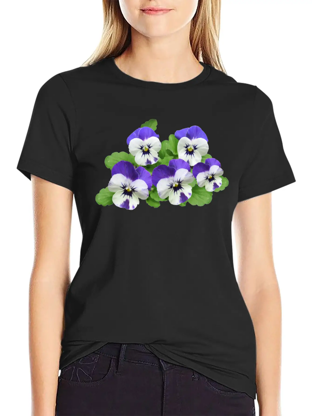 Pansy Stiefmuetterchen Blumen Flowers Garden Garte Stylish Everyday T-Shirt – Unisex Basic Cotton Tee