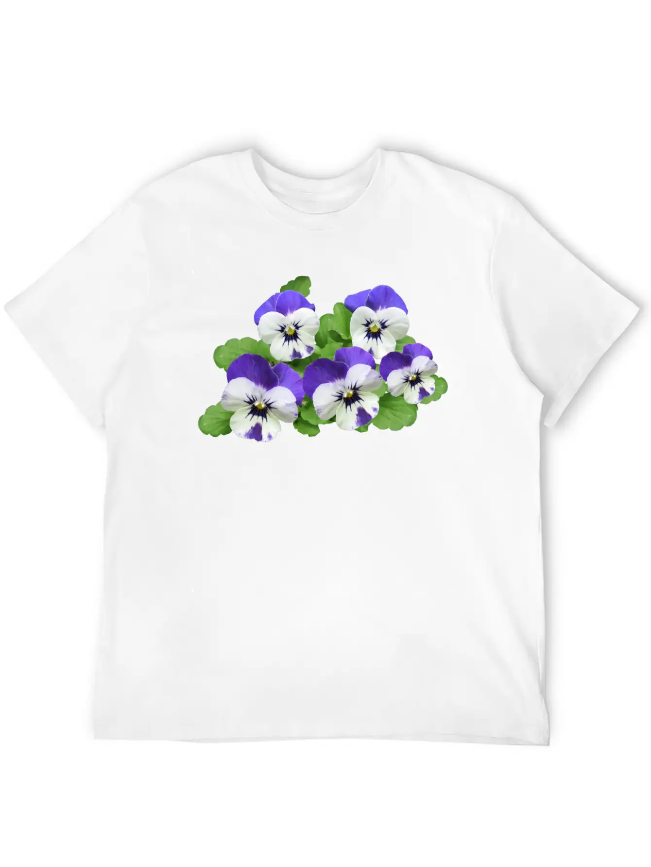 Pansy Stiefmuetterchen Blumen Flowers Garden Garte Stylish Everyday T-Shirt – Unisex Basic Cotton Tee