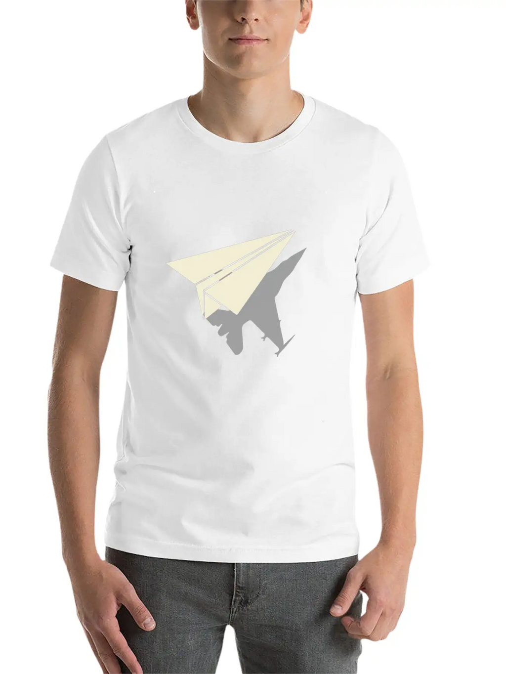 Paper Airplane Shadow B2 Spirt Essential Cotton Tee For Daily Outfits – Unisex Style
