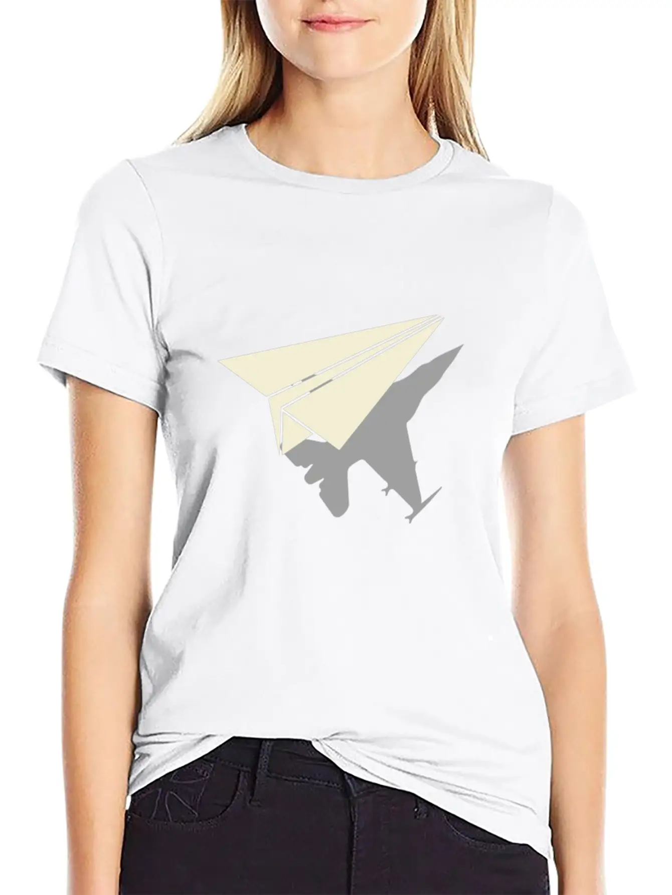 Paper Airplane Shadow B2 Spirt Essential Cotton Tee For Daily Outfits – Unisex Style