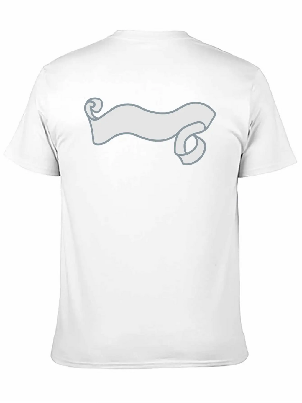 Paper Decorated Swirl Banner Design Logo Text Writ Unisex Casual T-Shirt – Clean Design For Daily Comfort
