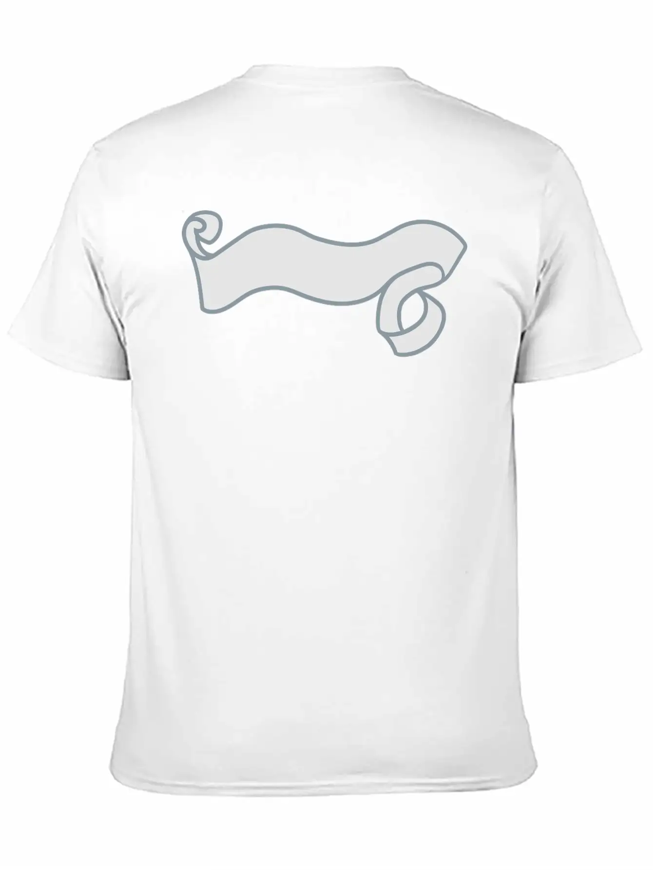 Paper Decorated Swirl Banner Design Logo Text Writ Unisex Casual T-Shirt – Clean Design For Daily Comfort