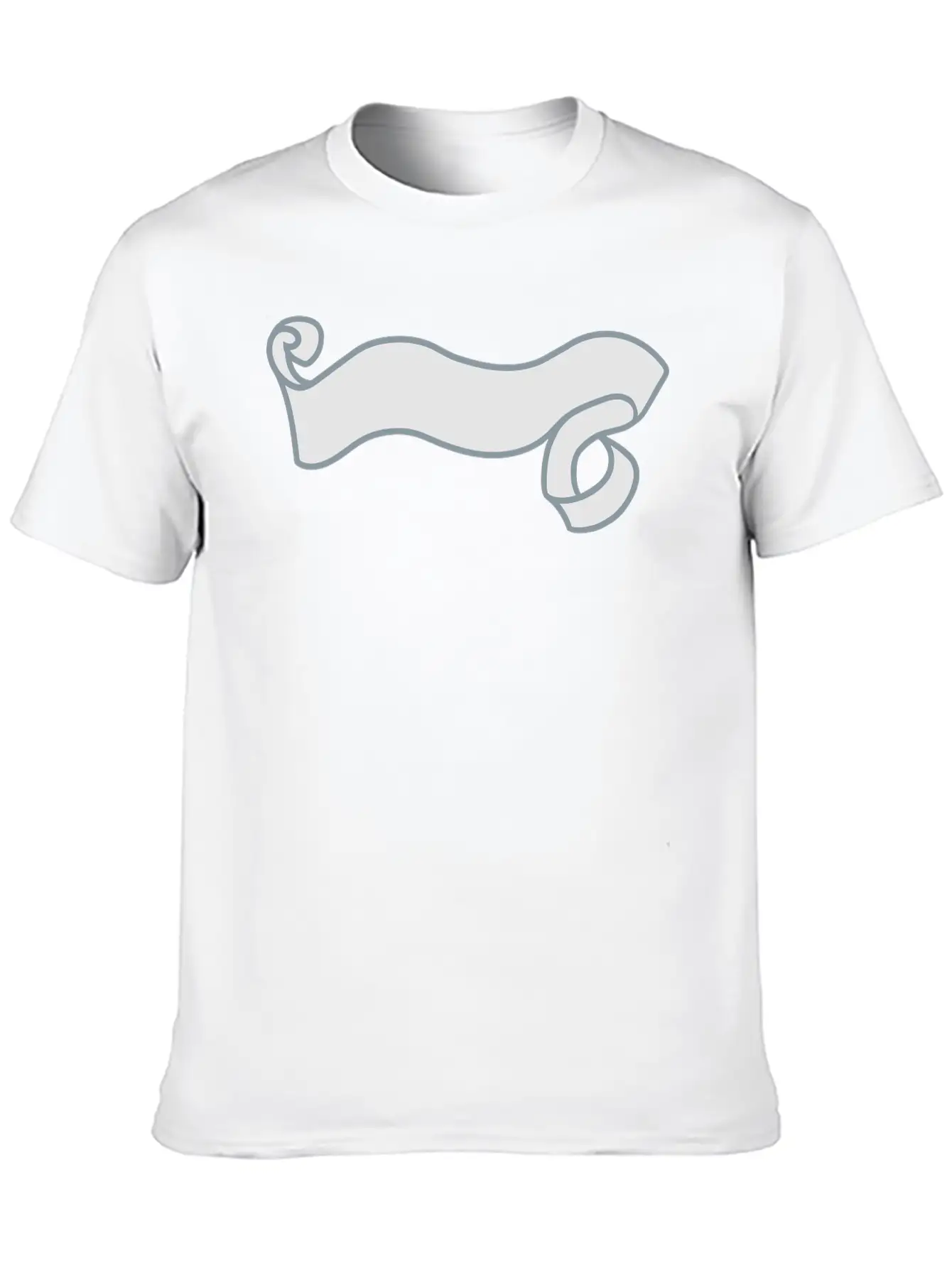 Paper Decorated Swirl Banner Design Logo Text Writ Unisex Casual T-Shirt – Clean Design For Daily Comfort