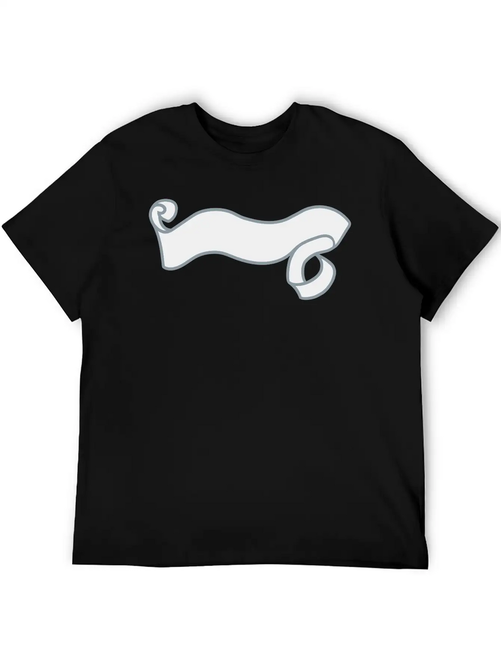 Paper Decorated Swirl Banner Design Logo Text Writ Unisex Casual T-Shirt – Clean Design For Daily Comfort
